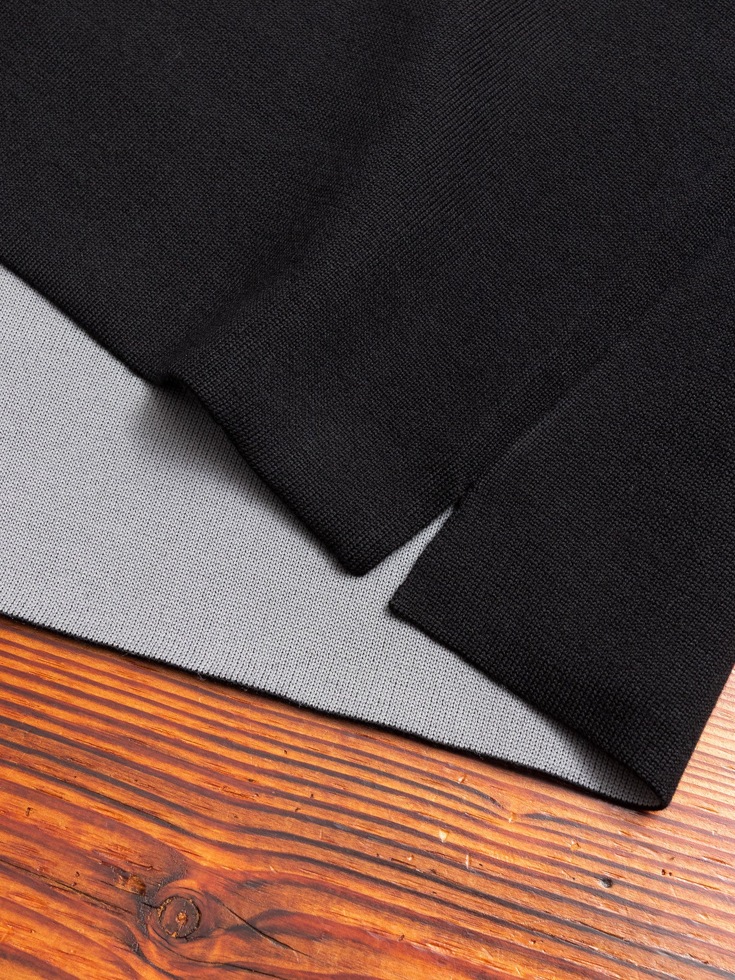 Double Face Wool Crewneck Sweater in Black - Image 5