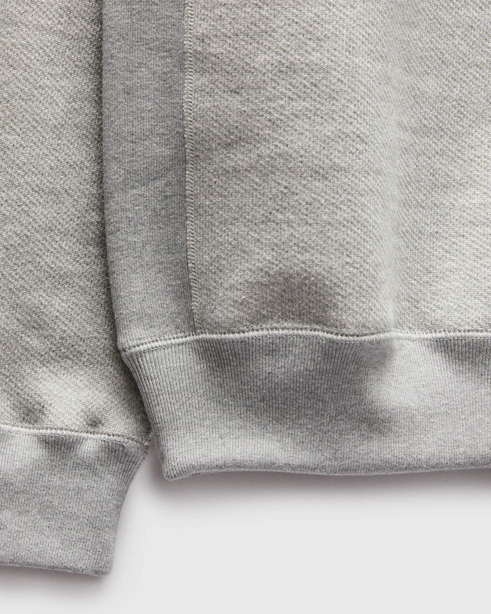 Double Heavyweight French Terry 25.8oz Crewneck in Heather Grey - Image 6