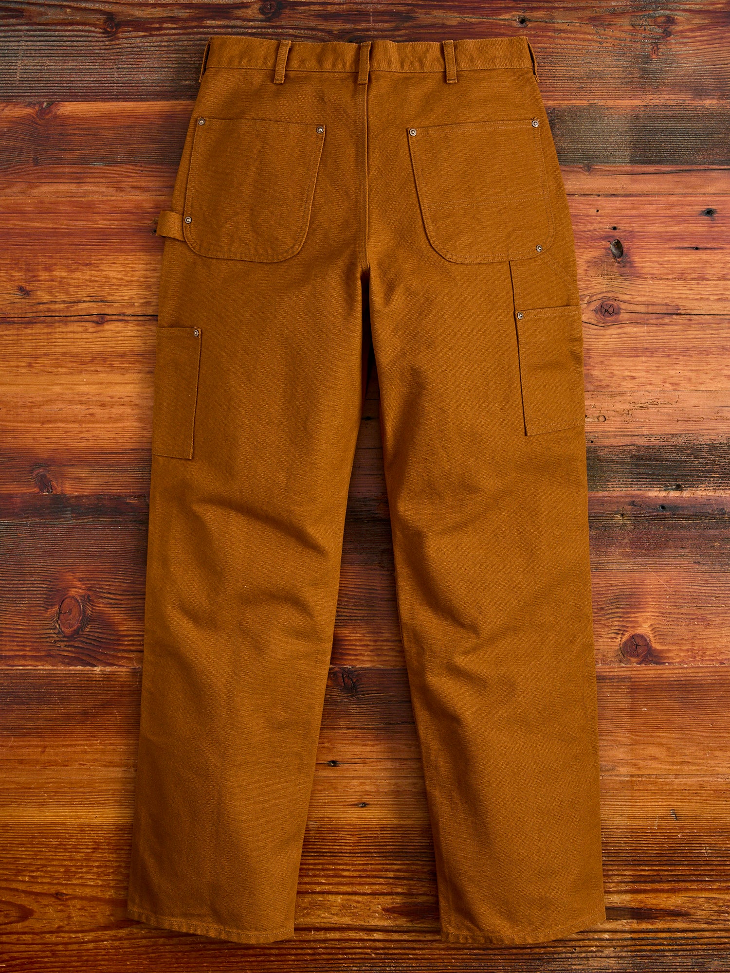 Double Knee Painter Pants in Golden Brown - Image 3