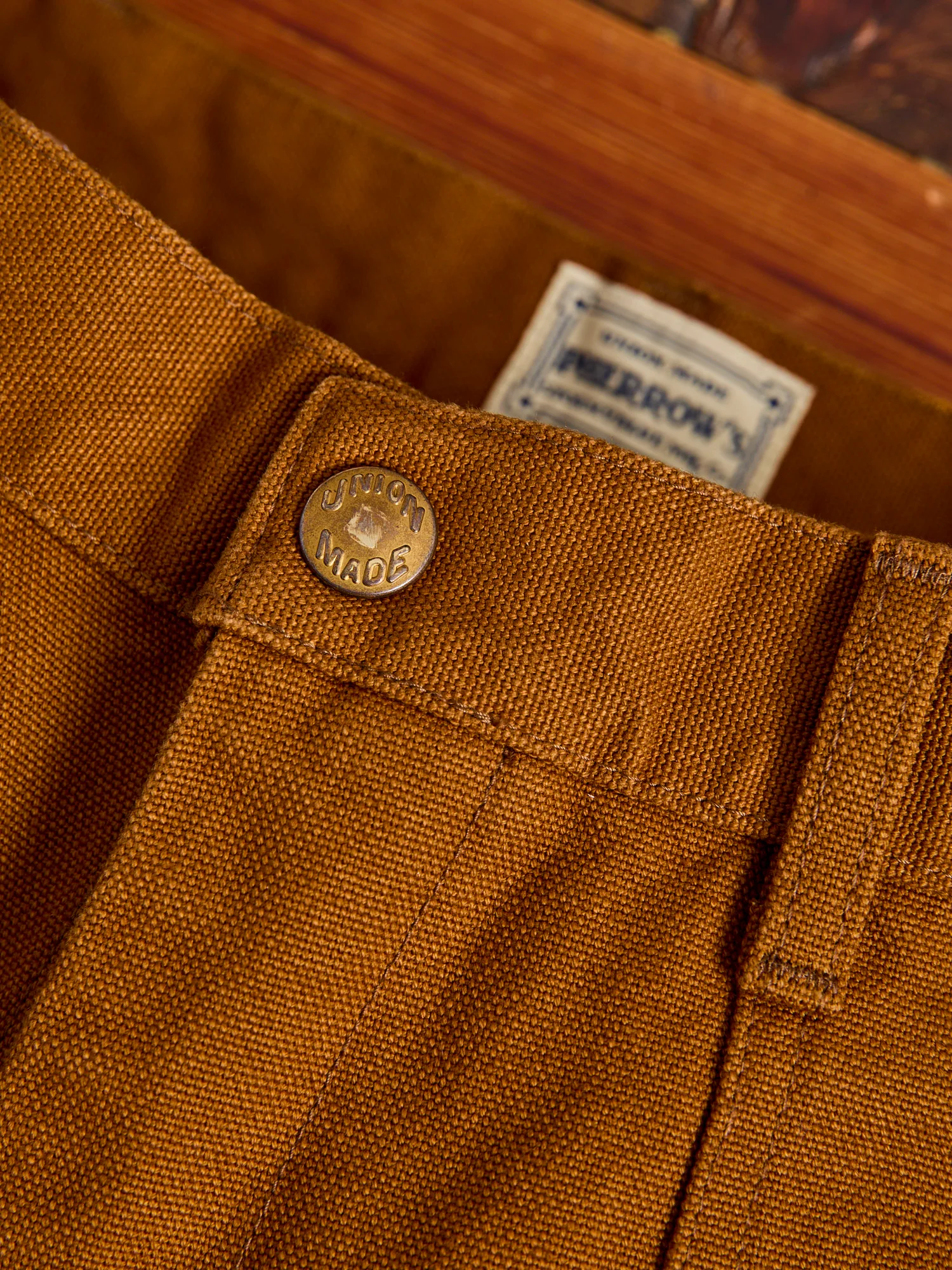 Double Knee Painter Pants in Golden Brown - Image 6