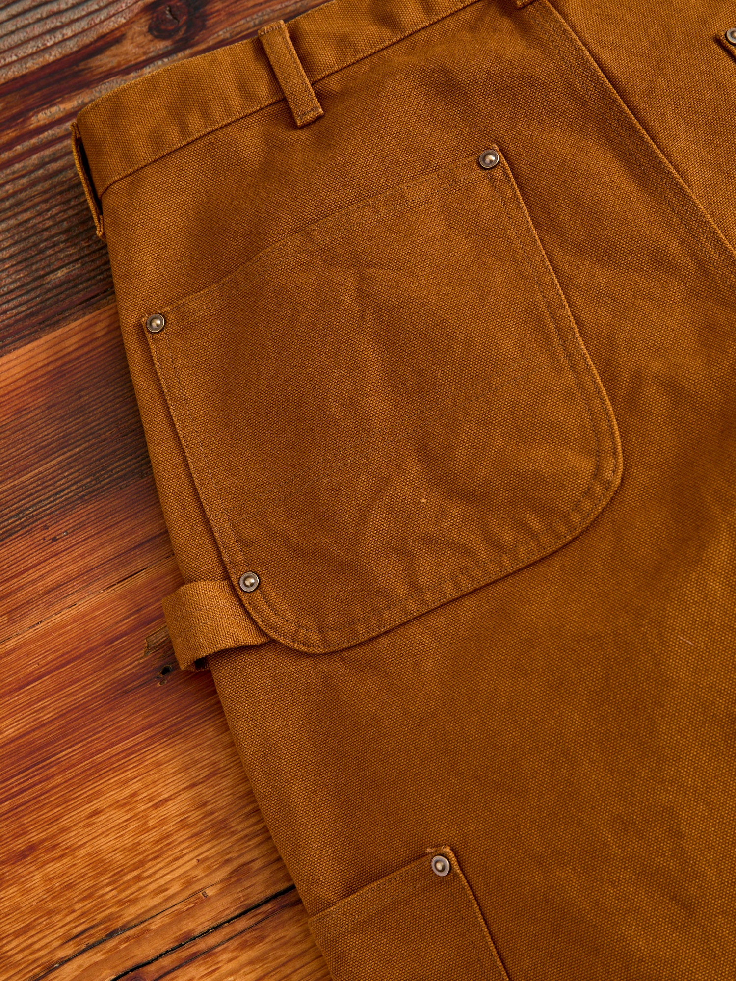 Double Knee Painter Pants in Golden Brown - Image 7