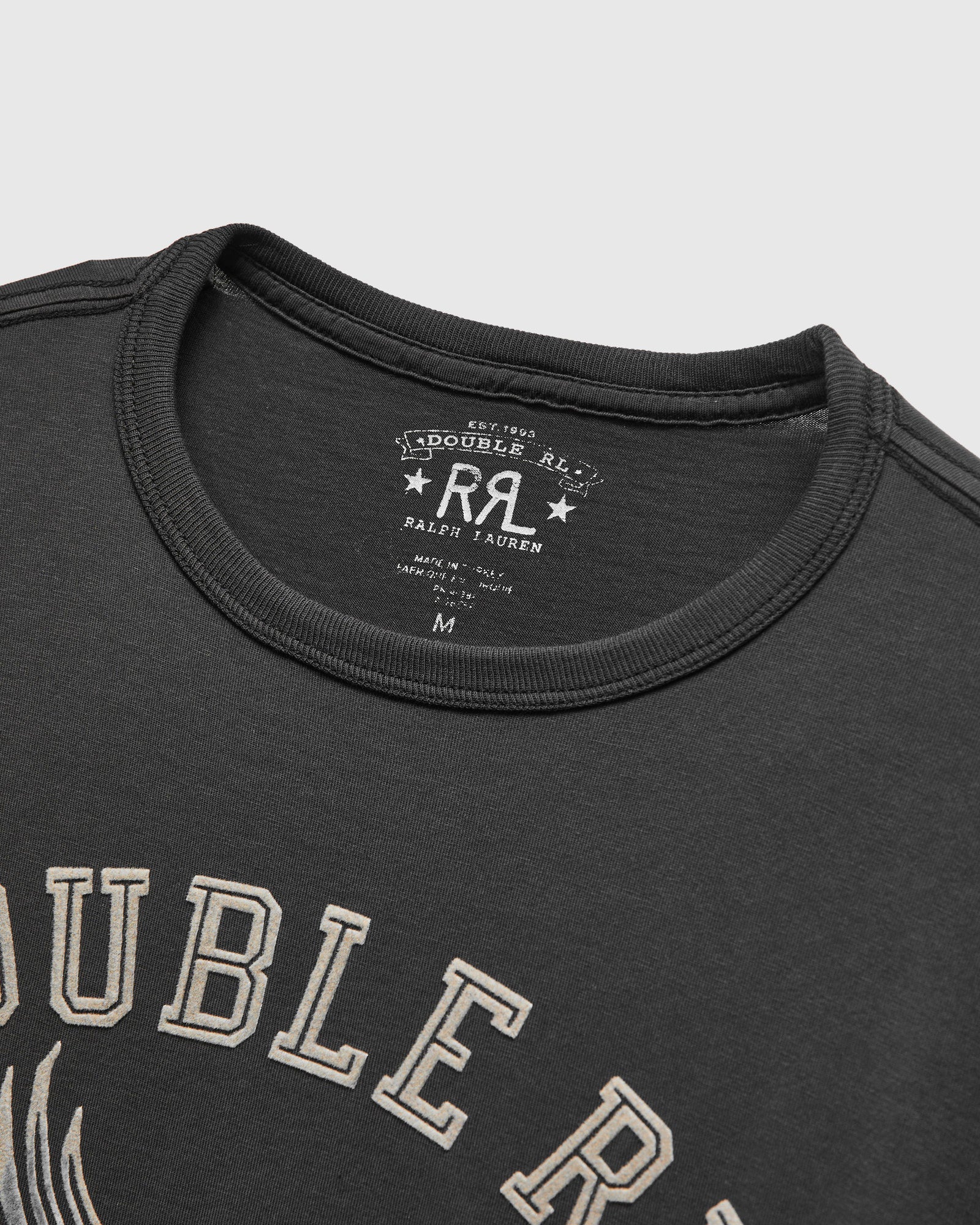 Double RL Logo T-Shirt in Faded Black - Image 4