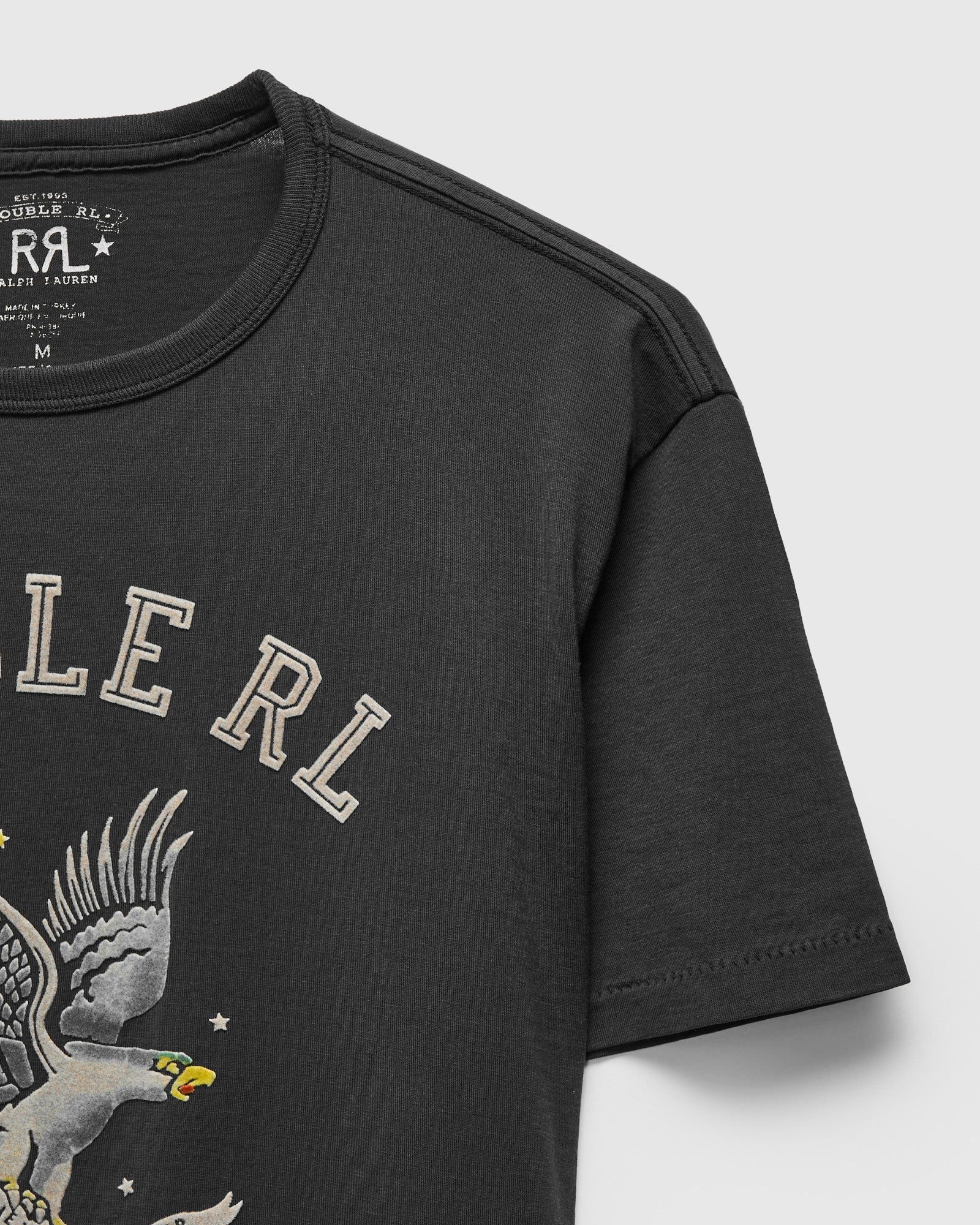 Double RL Logo T-Shirt in Faded Black - Image 5