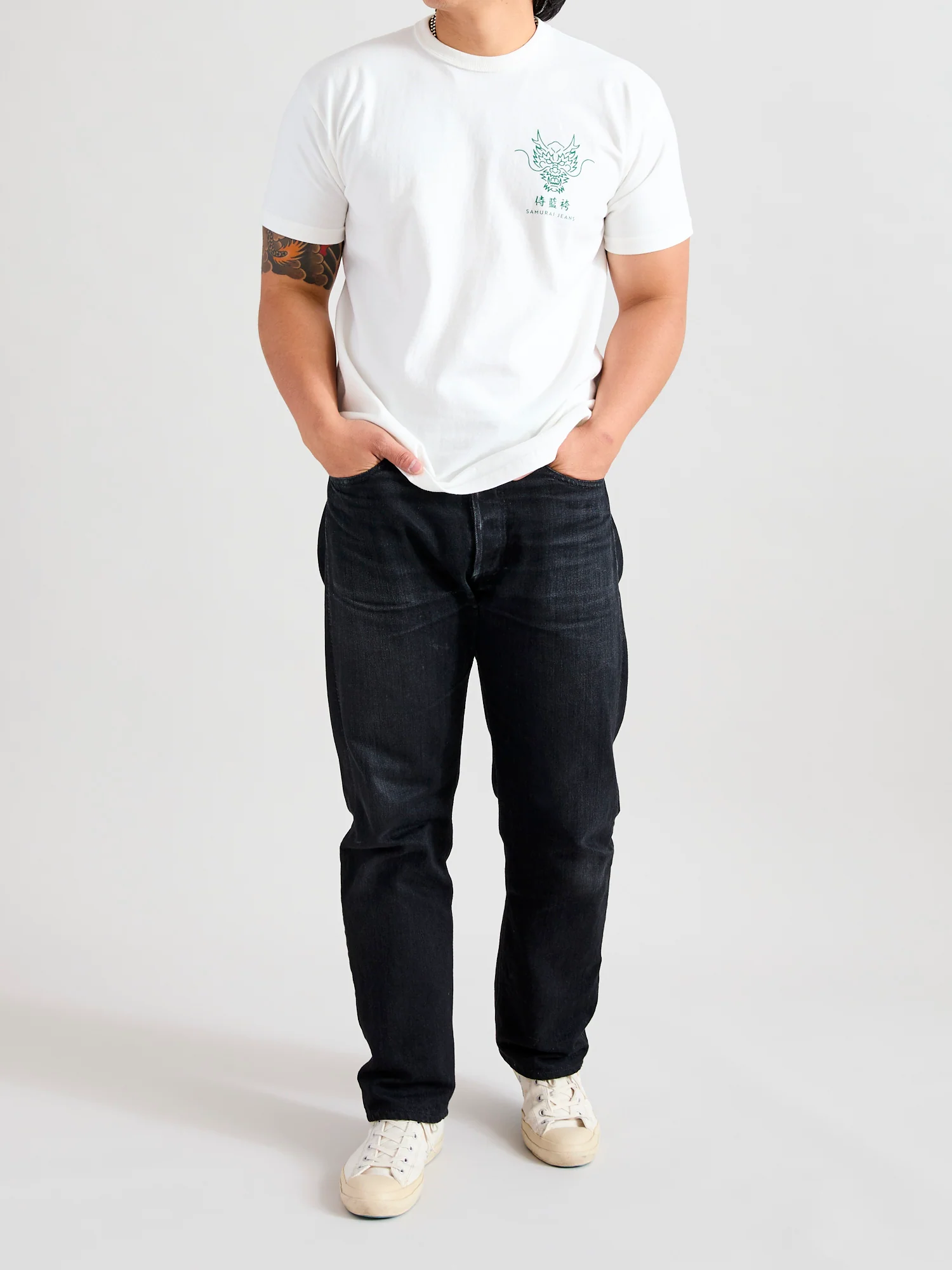 "Dragon Slayer Ryuou-Taro" Heavyweight T-Shirt in White - Image 9
