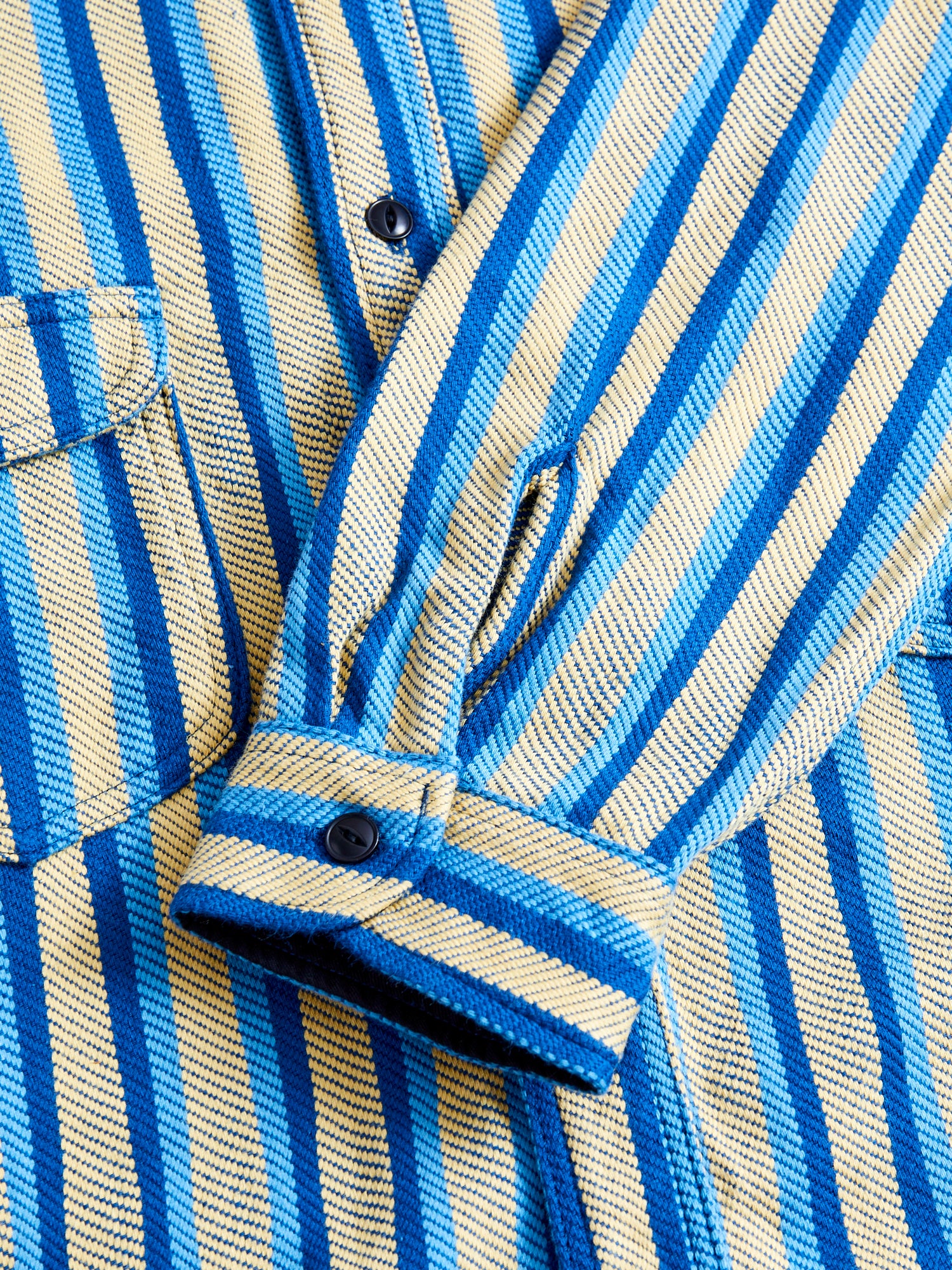 "Drunk Stripe" Flannel Shirt in Yellow - Image 7