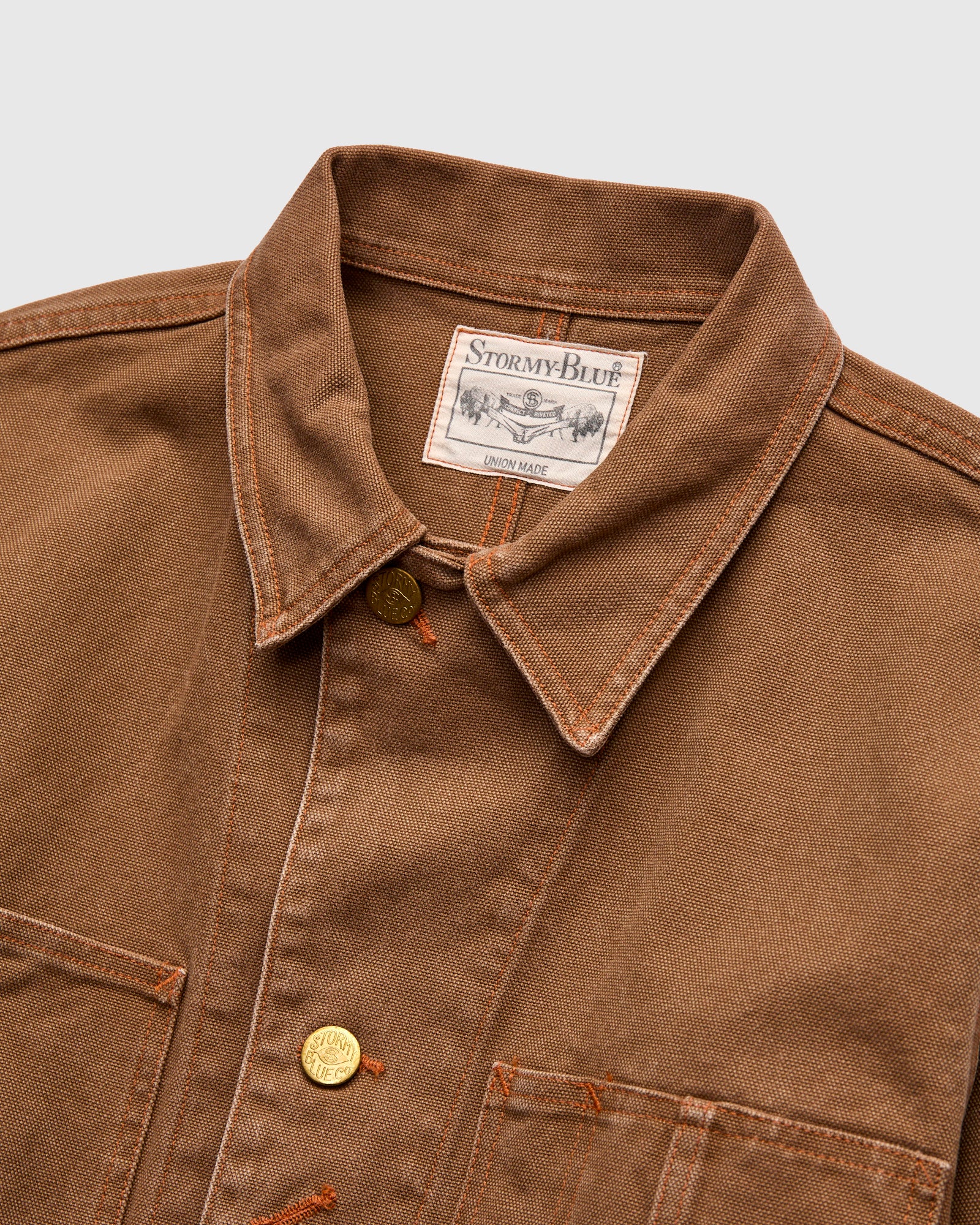 Duck Canvas Chore Coat in Brown - Image 4