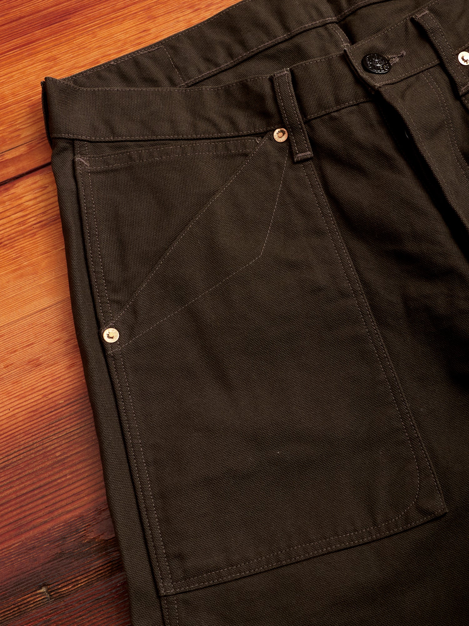 Duck Canvas Work Pants in Charcoal Grey - Image 4