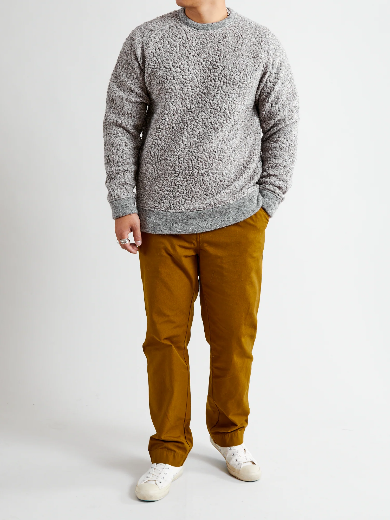 Durness Sweatshirt in Undyed Marl Fleece - Image 8