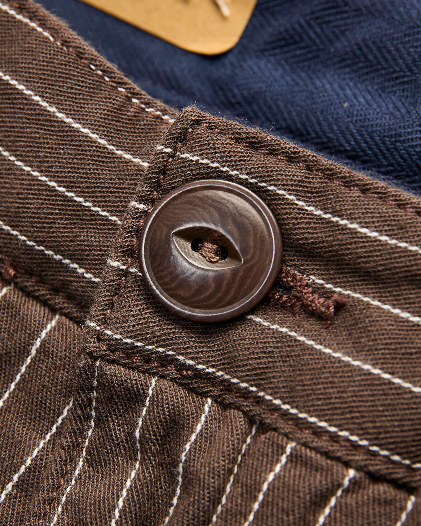Duster Pant in Brown Stripe - Image 5