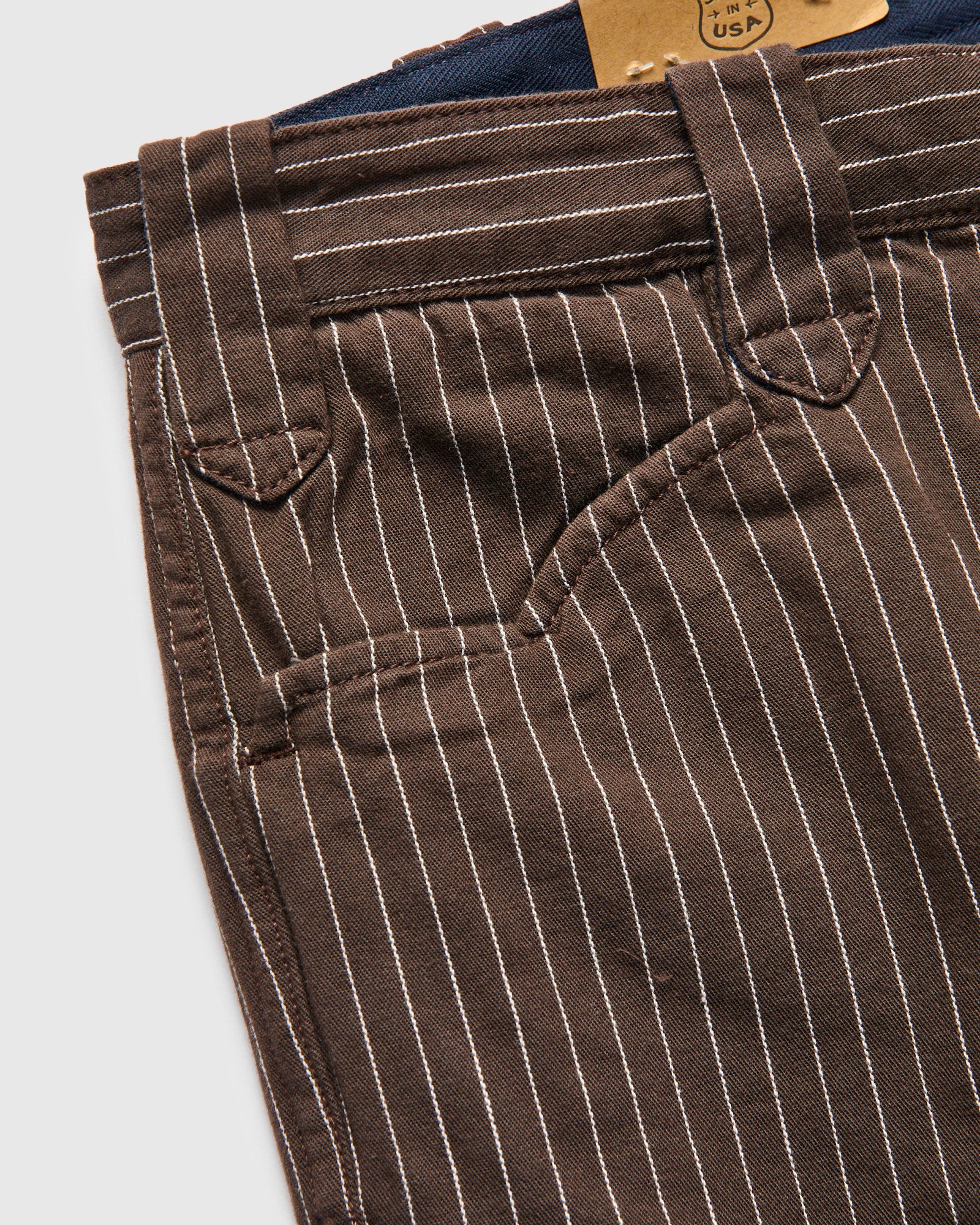 Duster Pant in Brown Stripe - Image 6