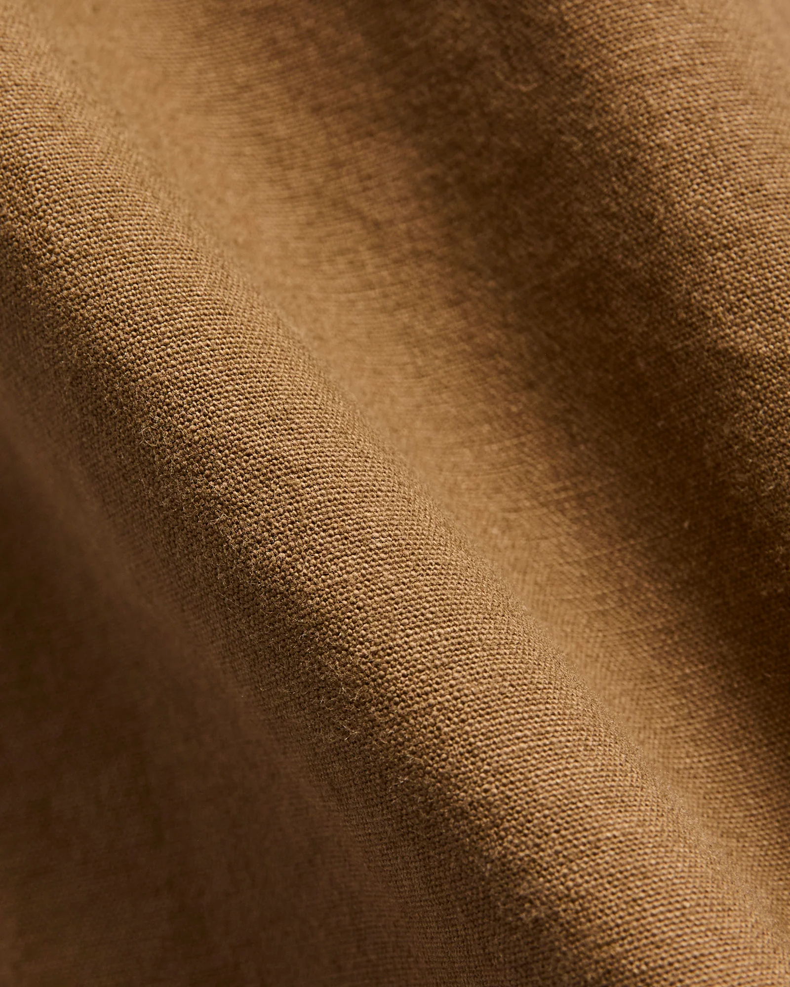Dyed Canvas Work Shirt in Golden Brown - Image 7