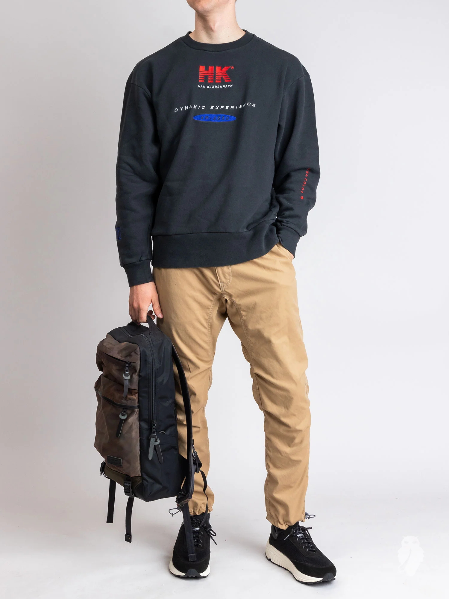 "Dynamic Experience" Crewneck Sweater in Vintage Black - Image 9