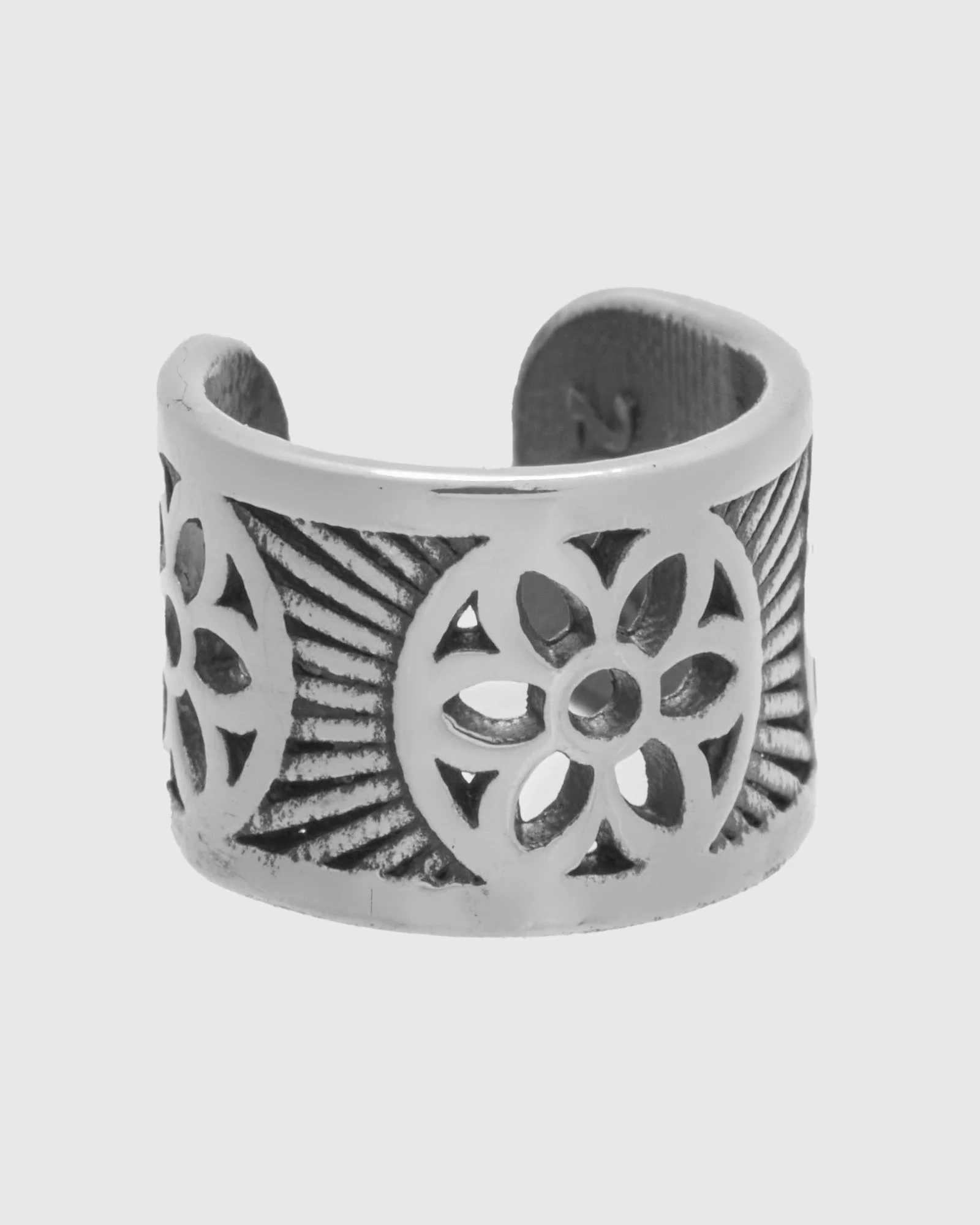 Ear Cuff Rosette Burst in Sterling Silver - Image 4