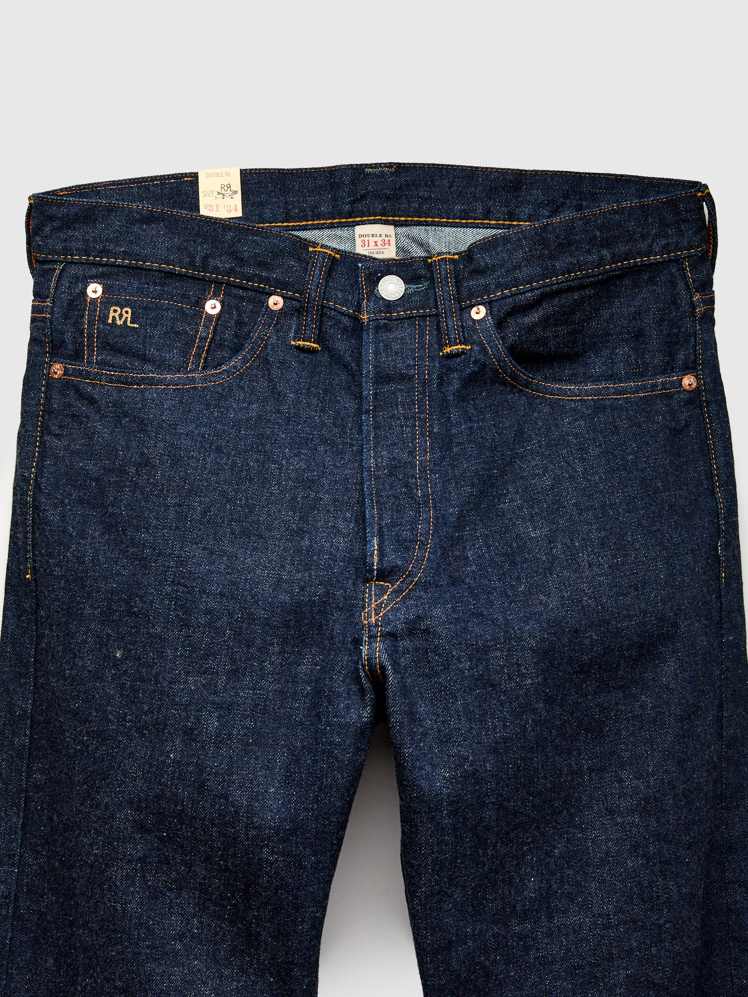 "East-West" 16oz Rinsed Selvedge Denim - Vintage 5-Pocket Full Straight Fit - Image 4