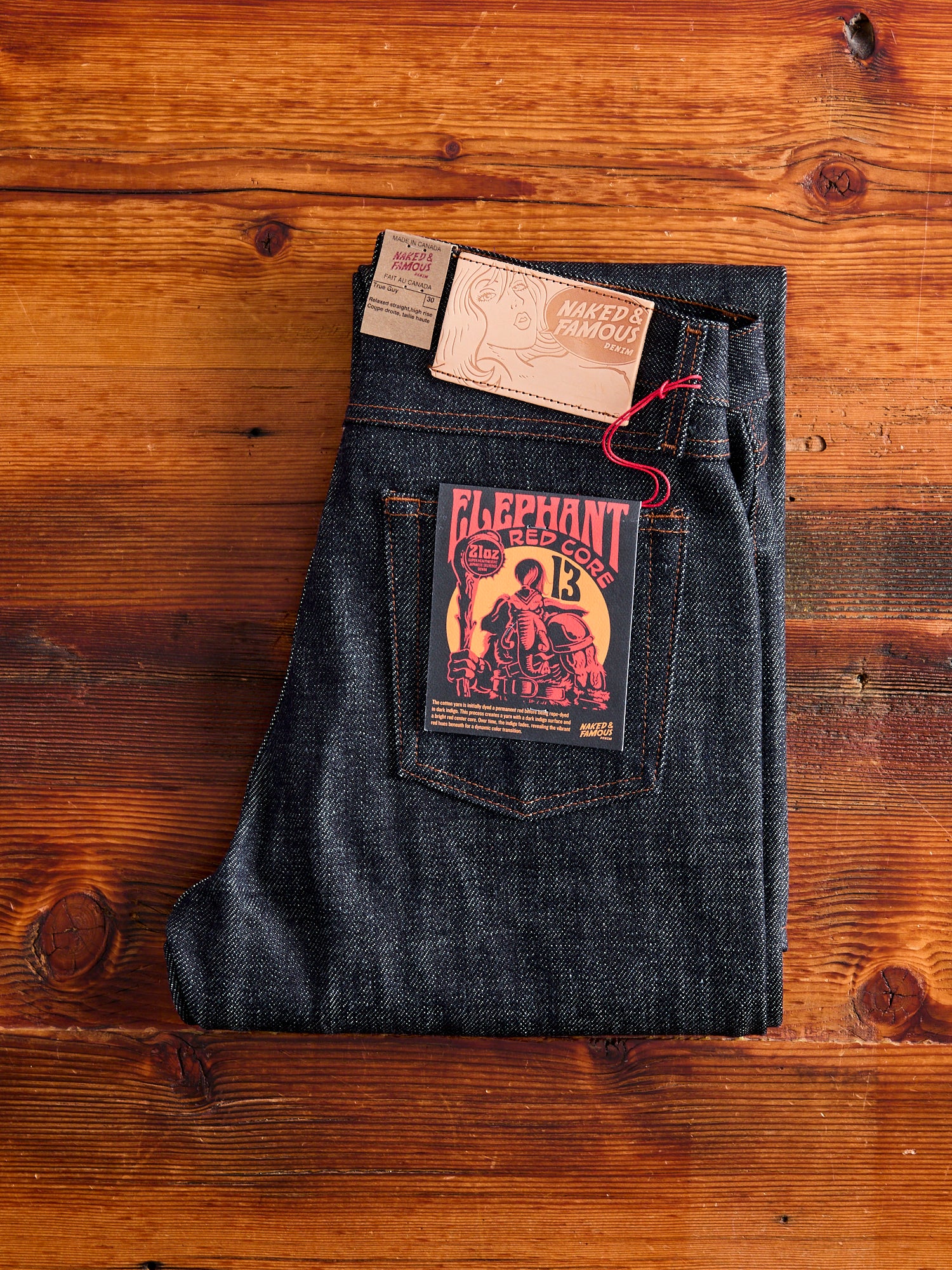 "Elephant 13 - Red Core" 21oz Selvedge Denim - True Guy Fit - Image 2