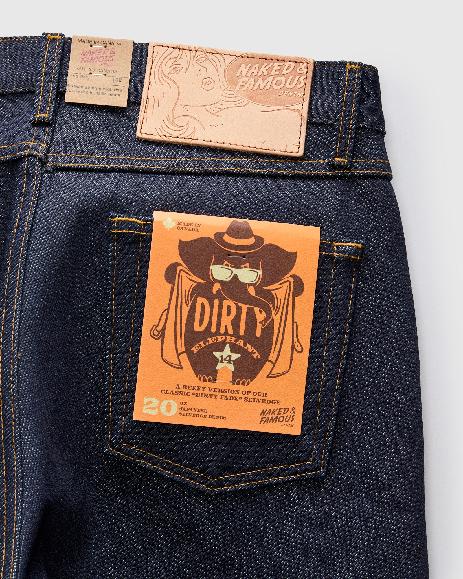 "Elephant 14 Dirty Elephant" 20oz Selvedge Denim - True Guy Fit - Image 4