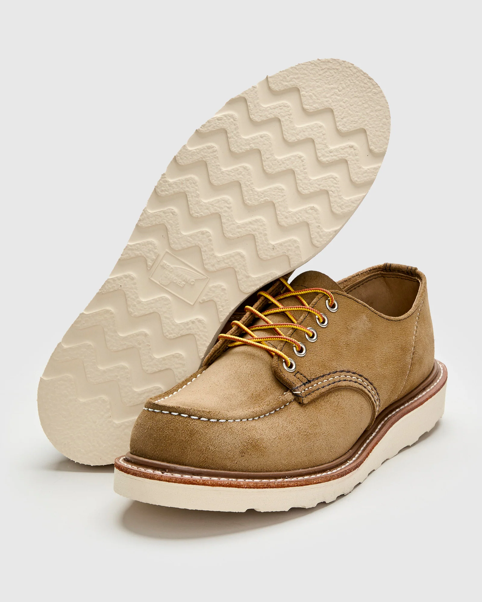 Engineered Garments x Red Wing "Shop Moc" Oxford in Camel Remix - Image 2