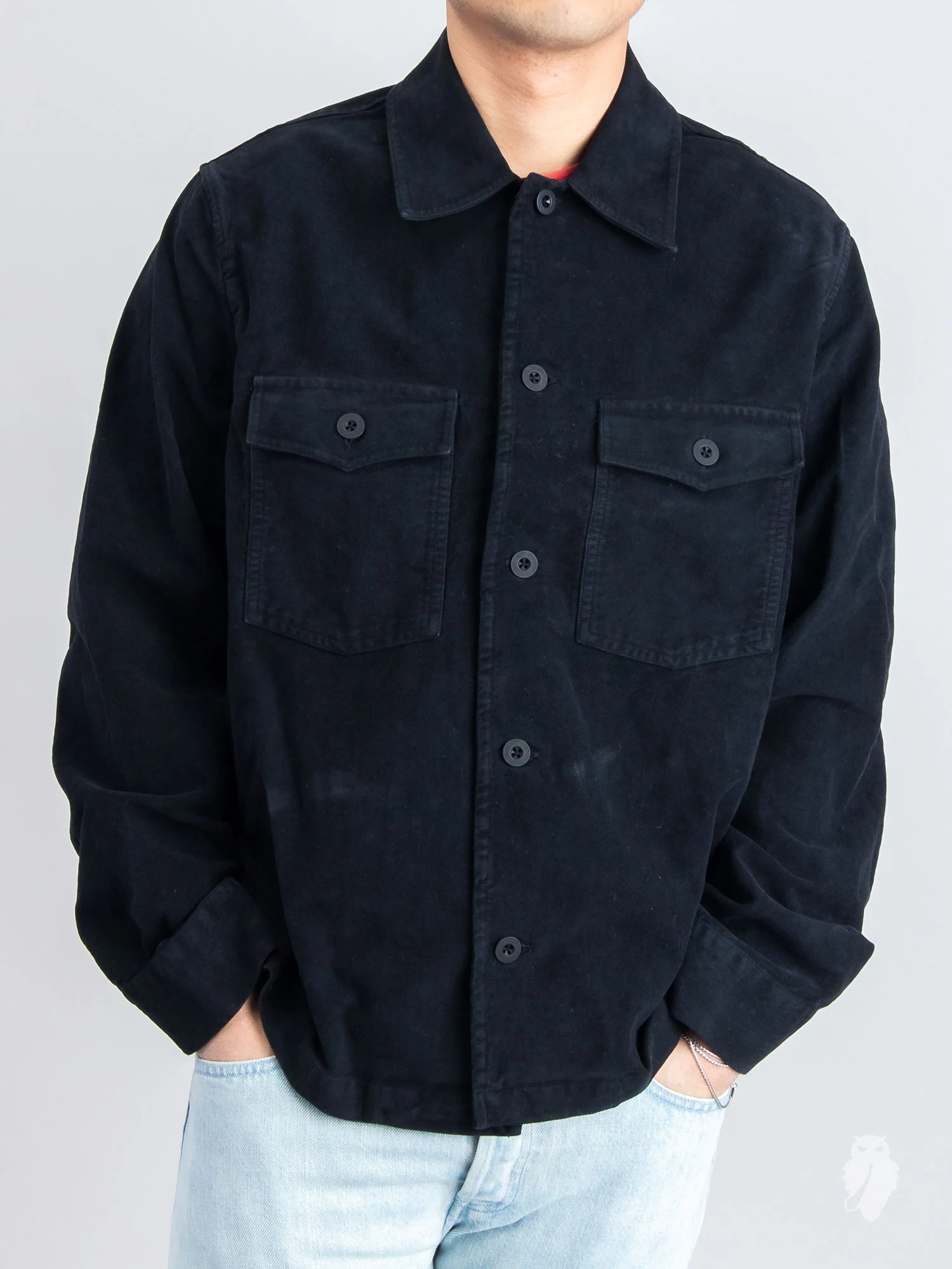 Evening Coaches Jacket in Blueblack Moleskin - Image 2
