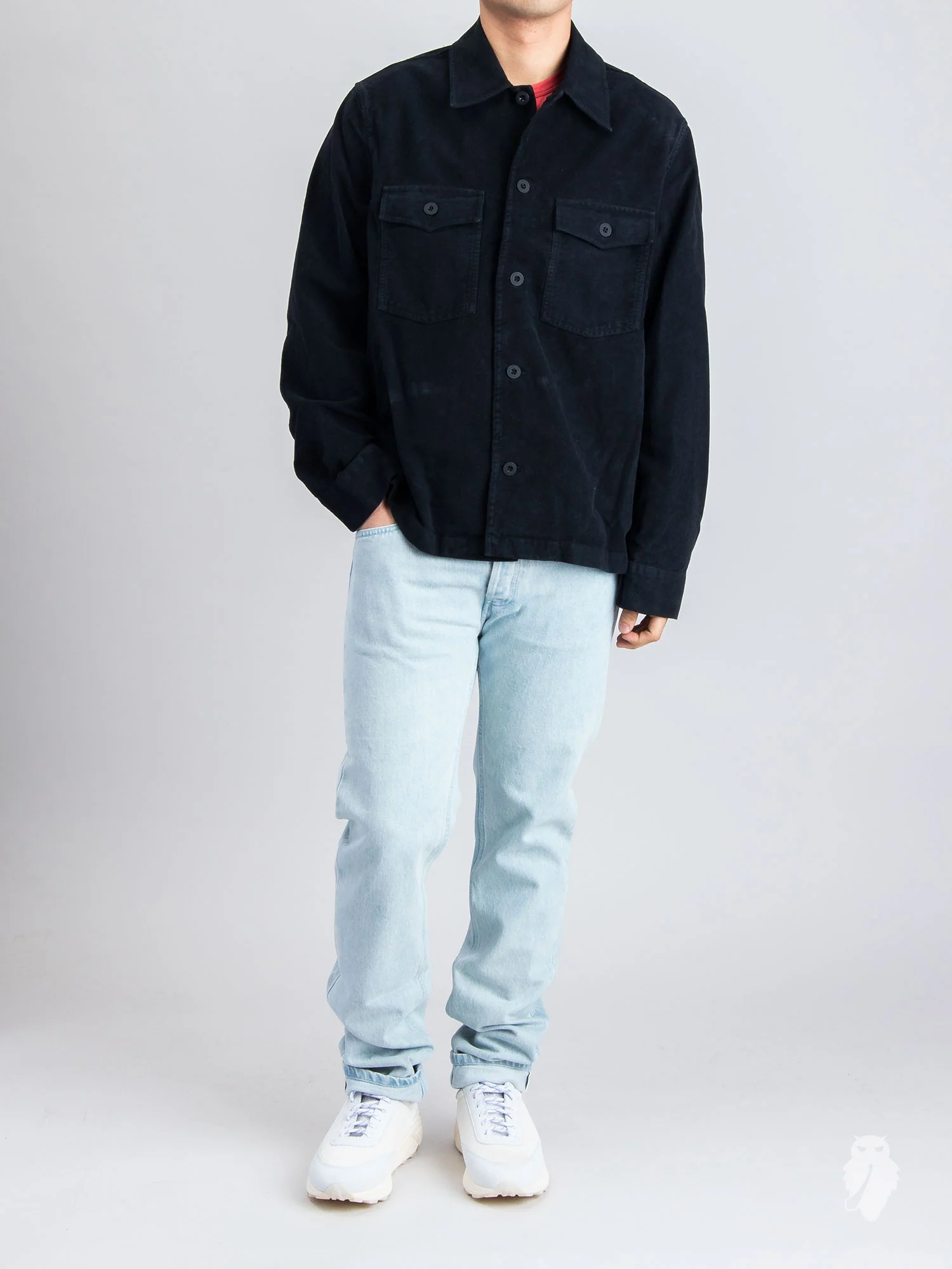 Evening Coaches Jacket in Blueblack Moleskin - Image 9