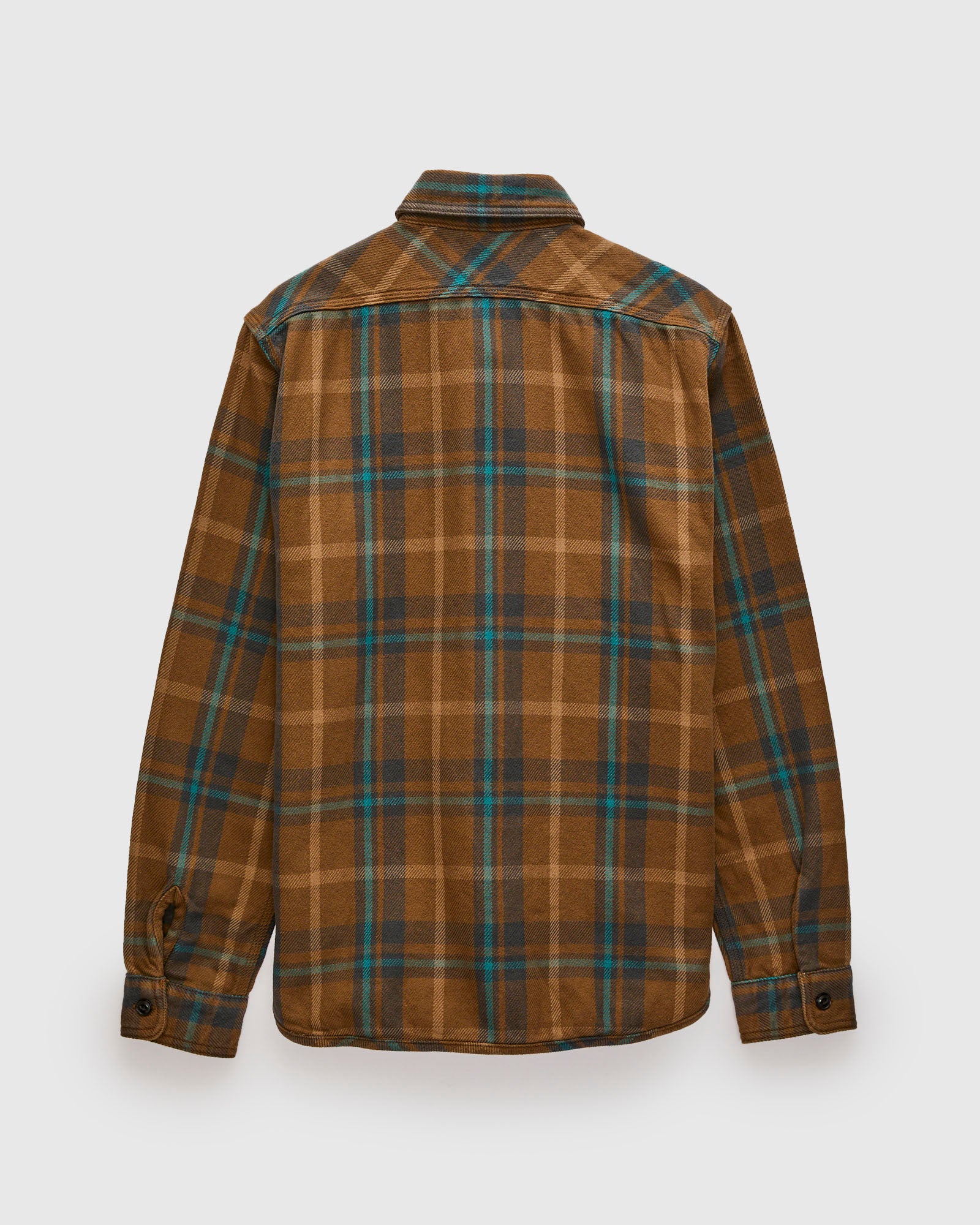 Extra Heavy Flannel Shirt in Beige Marine - Image 2