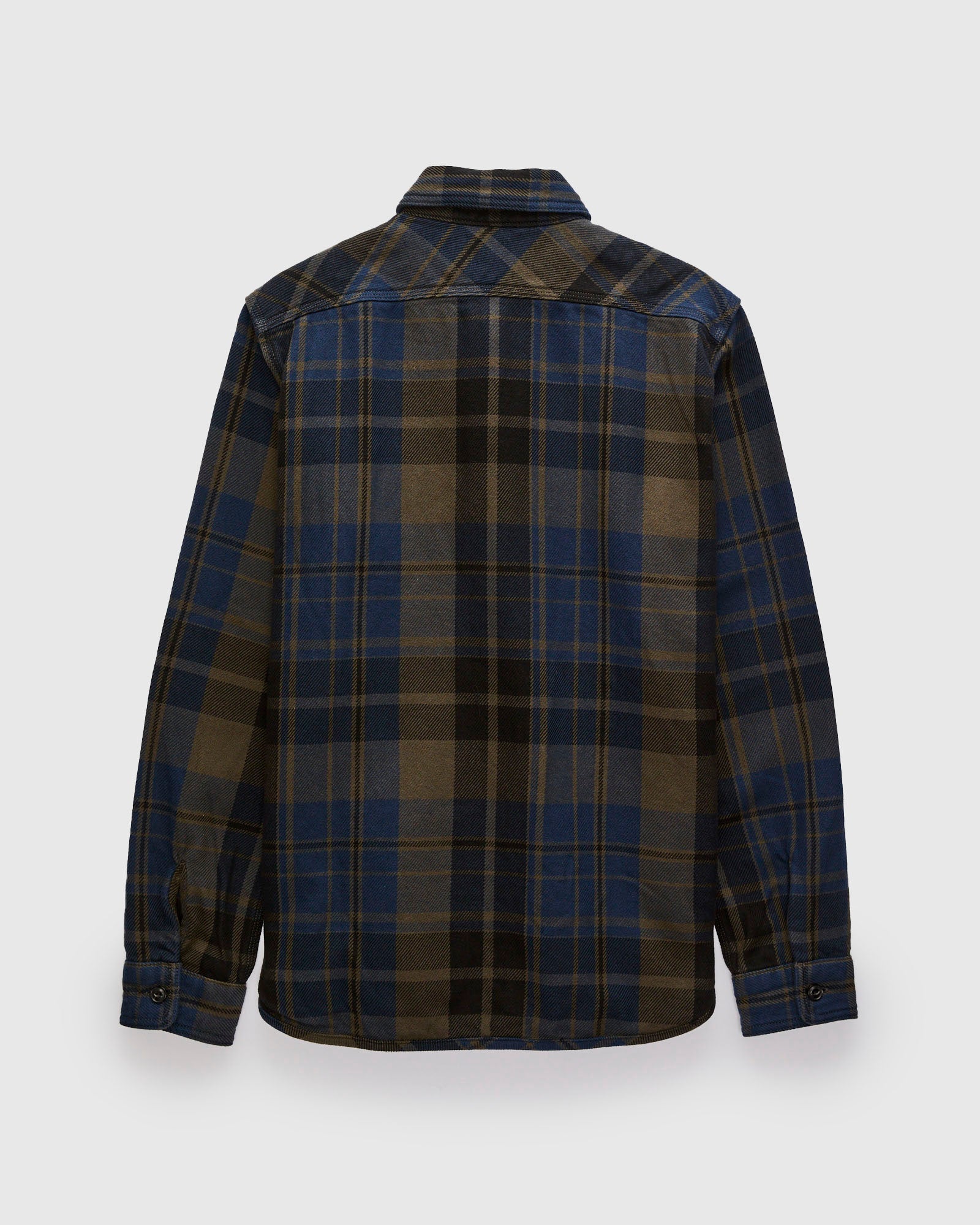 Extra Heavy Flannel Shirt in Navy Moss - Image 2