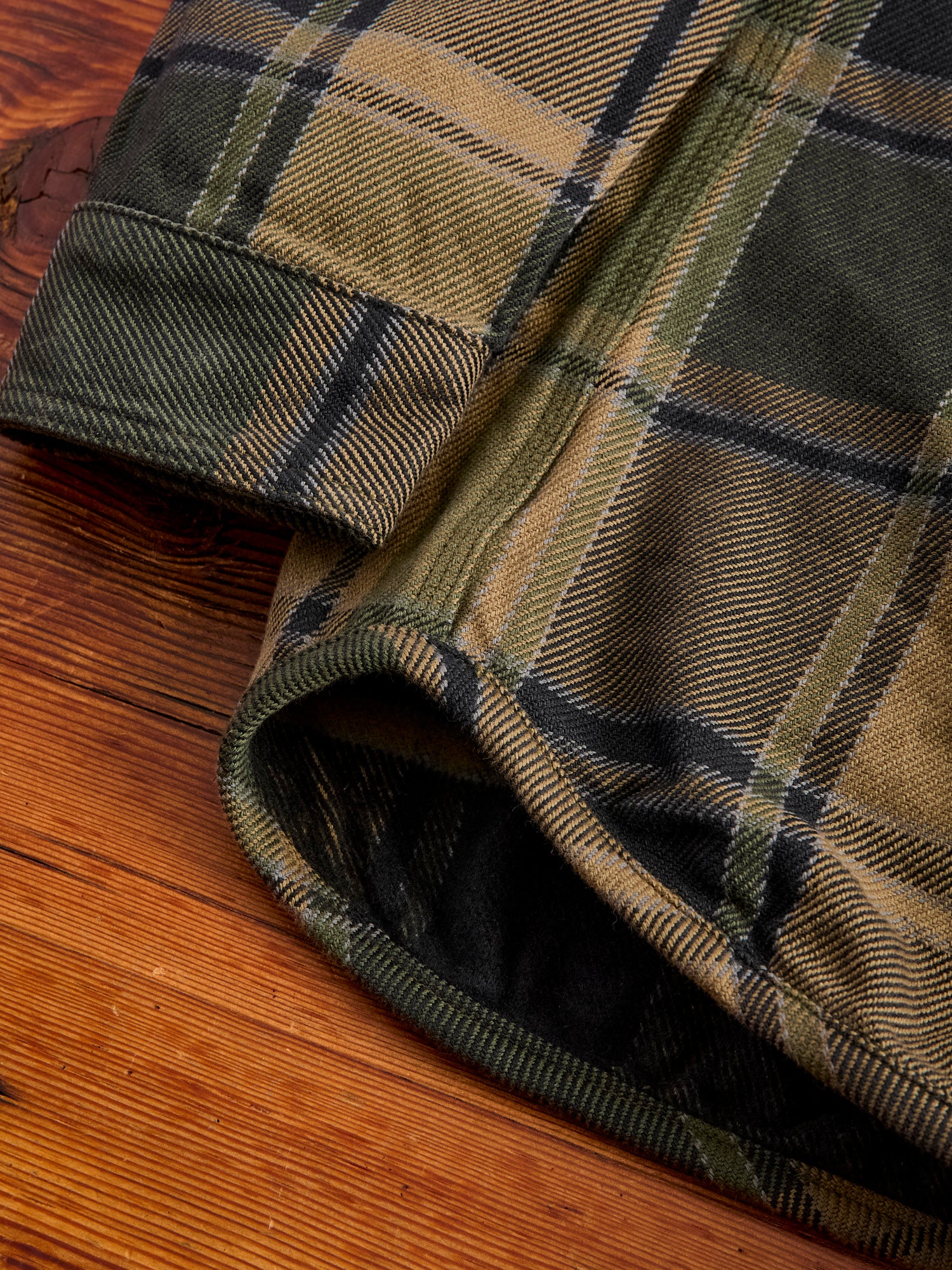 Extra Heavy Flannel Shirt in Olive - Image 6
