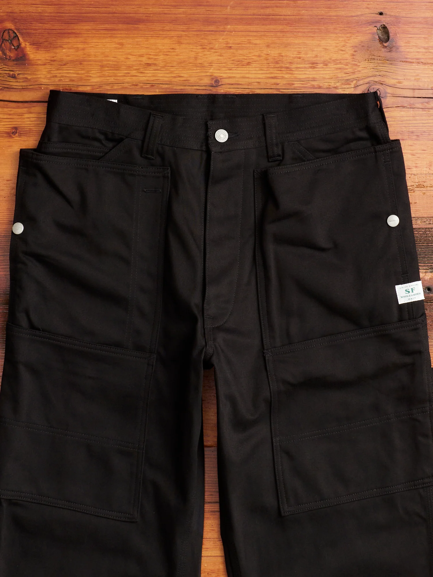 Fall Leaf Tough Pants in Black Work Satin - Image 3