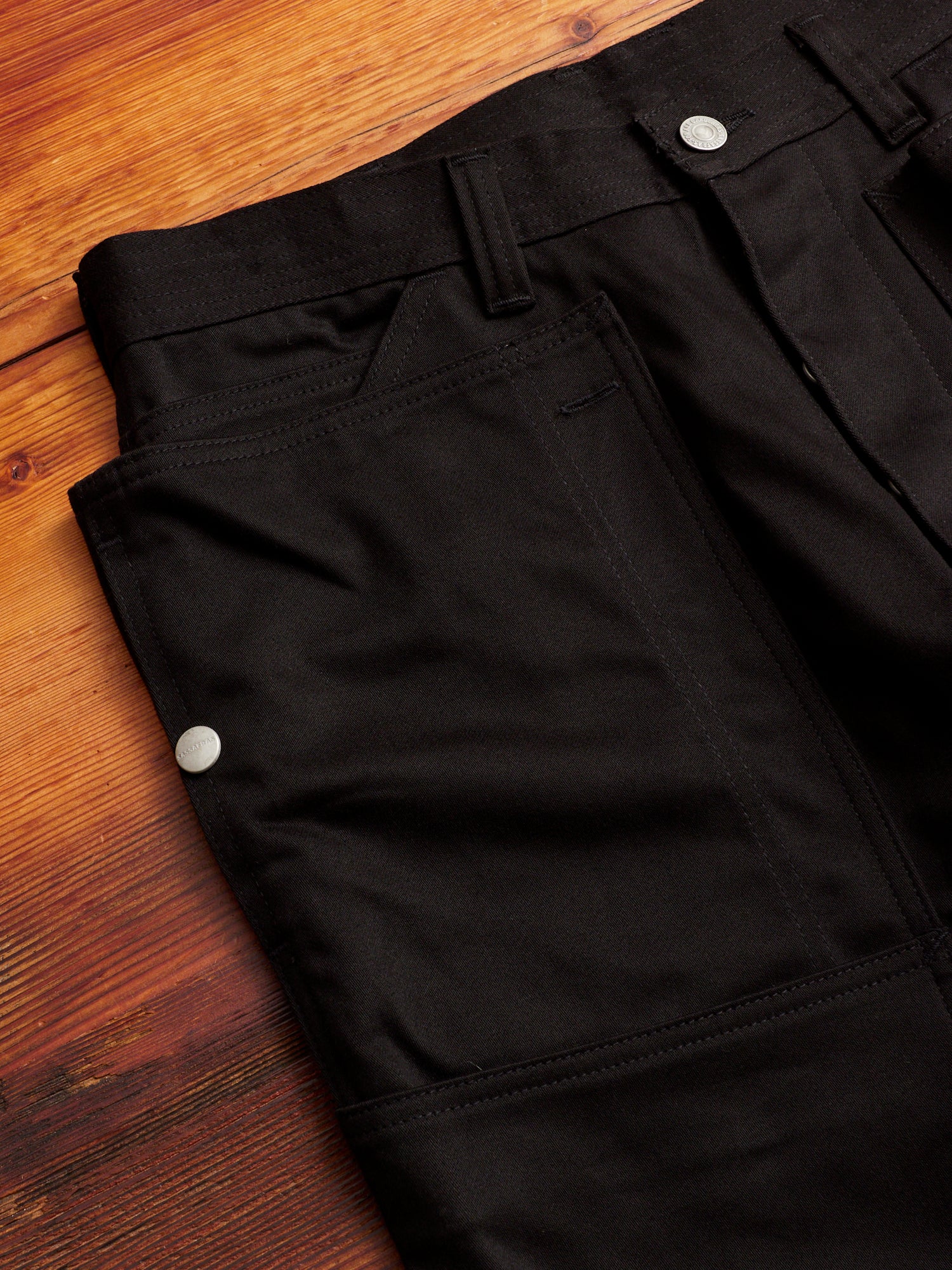 Fall Leaf Tough Pants in Black Work Satin - Image 4