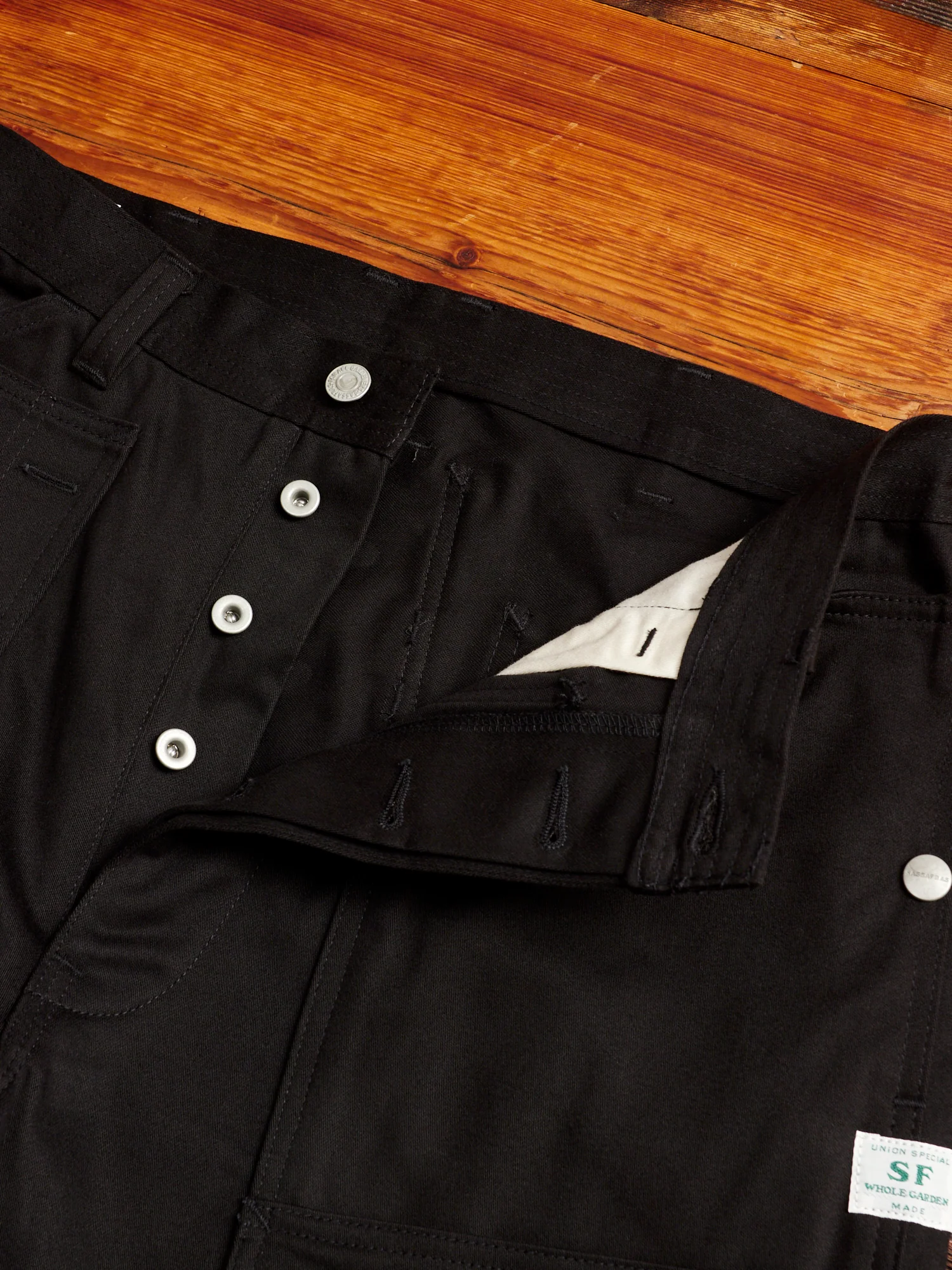 Fall Leaf Tough Pants in Black Work Satin - Image 6