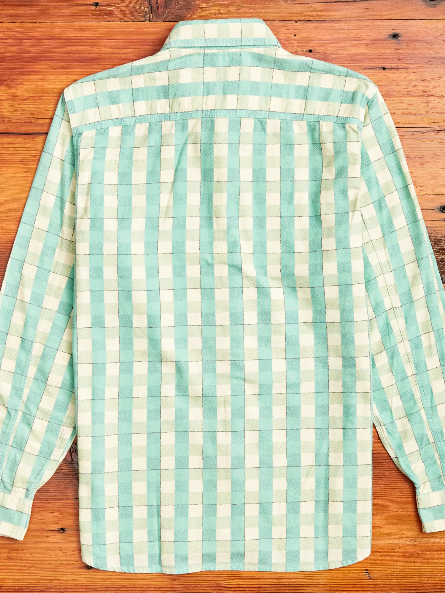 Farrell Workshirt in Green/Cream - Image 10