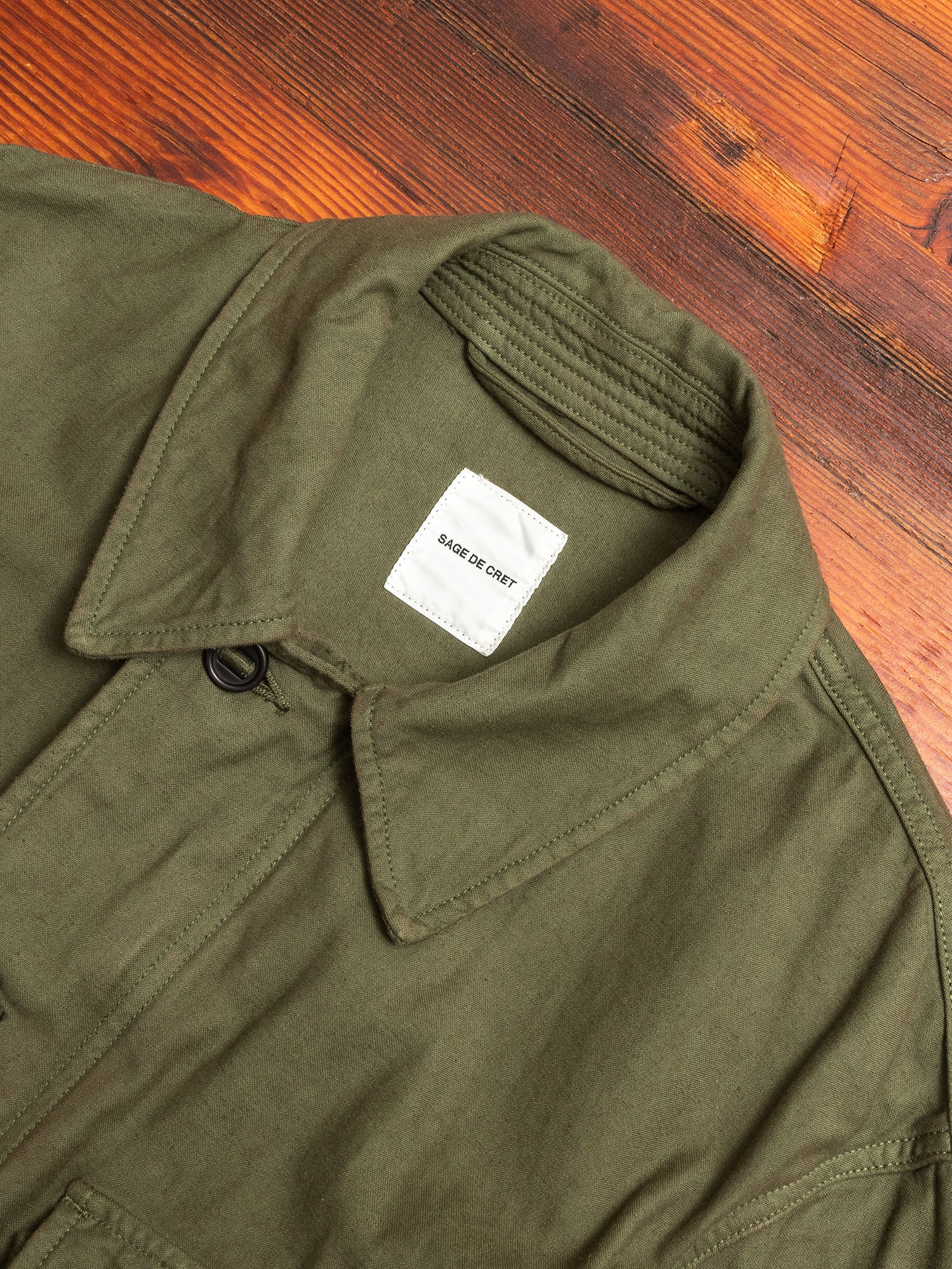 Fatigue Long Jacket in Olive - Image 3