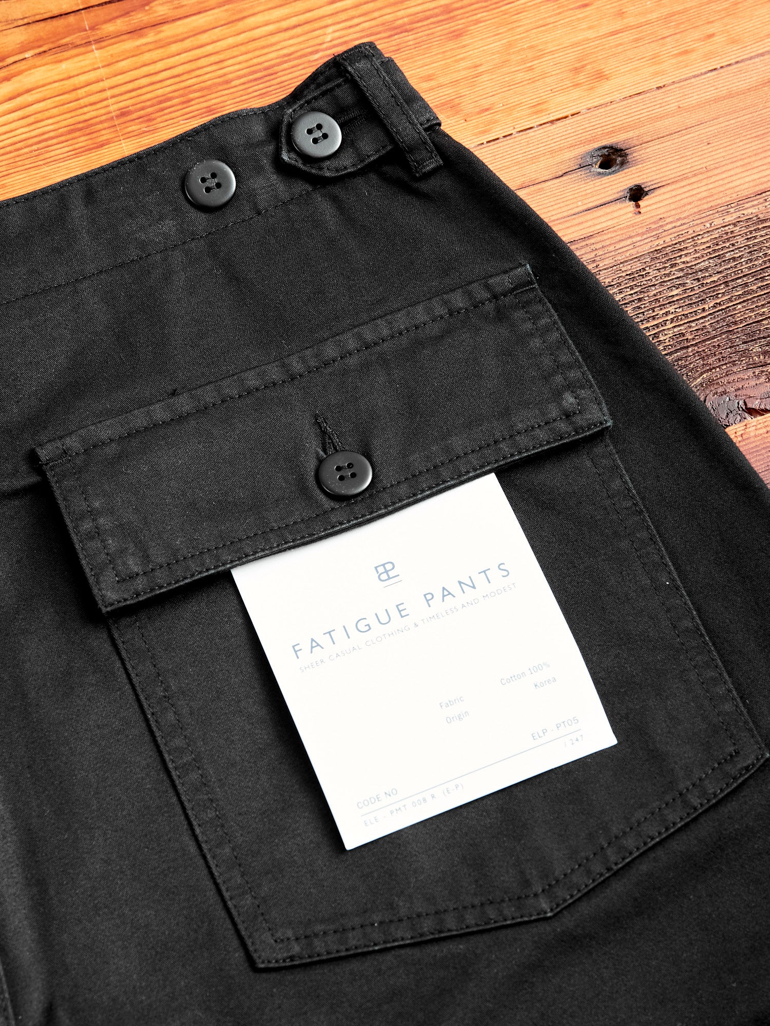 Fatigue Pants in Black - Image 9