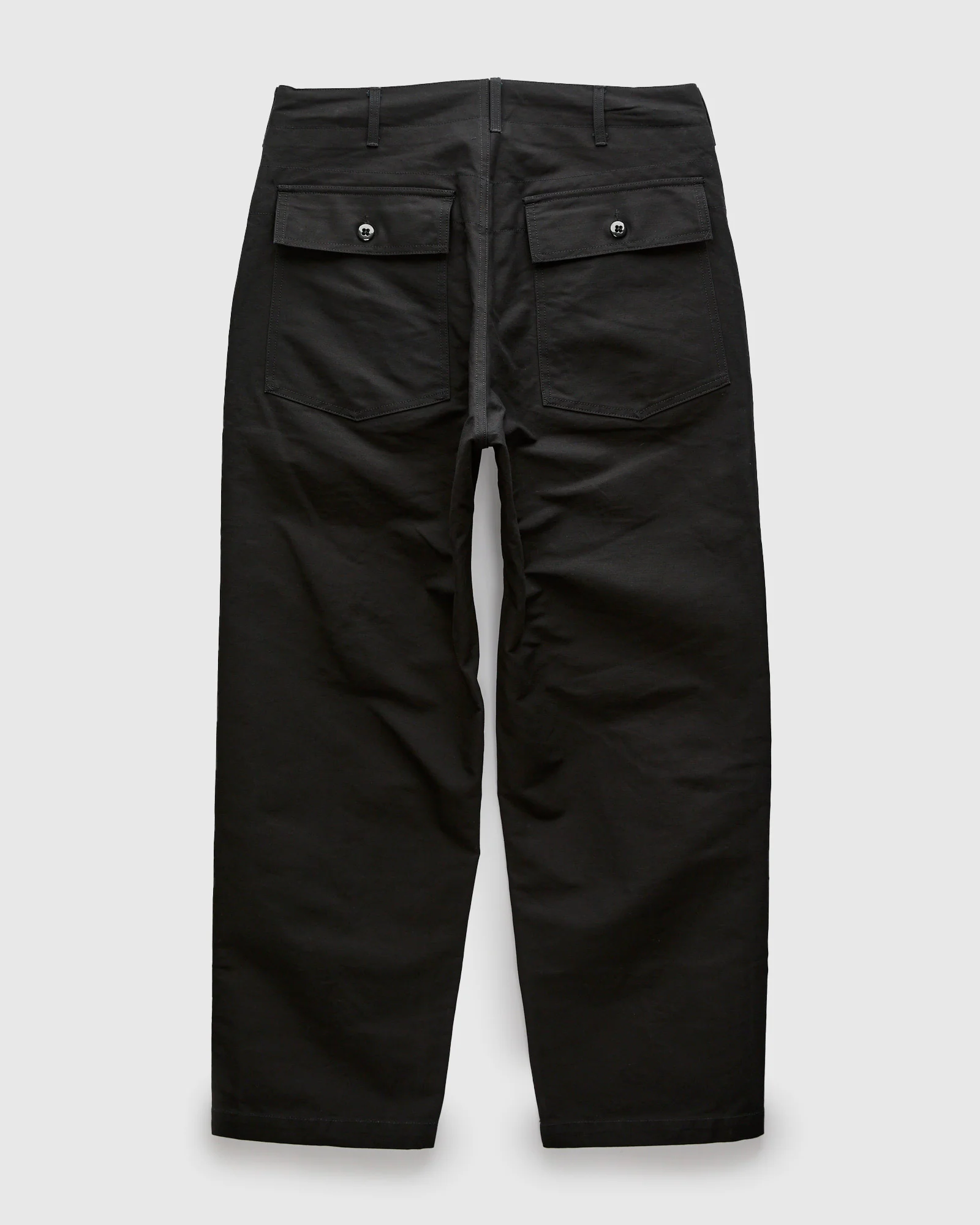 Fatigue Pants in Black Cotton Double Cloth - Image 2