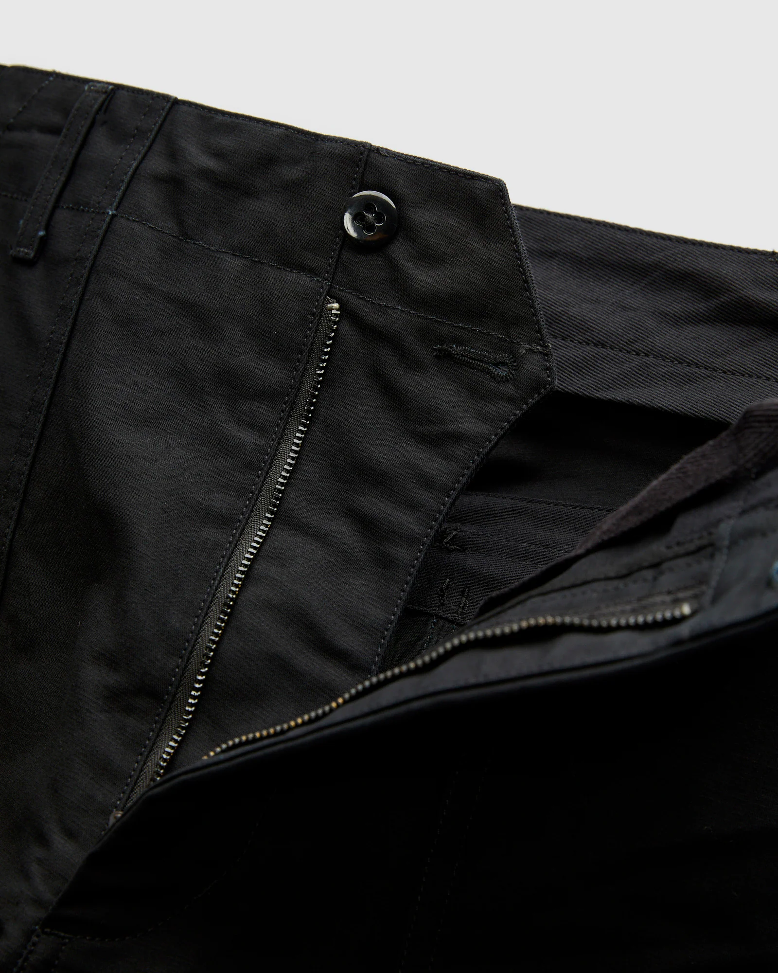 Fatigue Pants in Black Cotton Double Cloth - Image 6