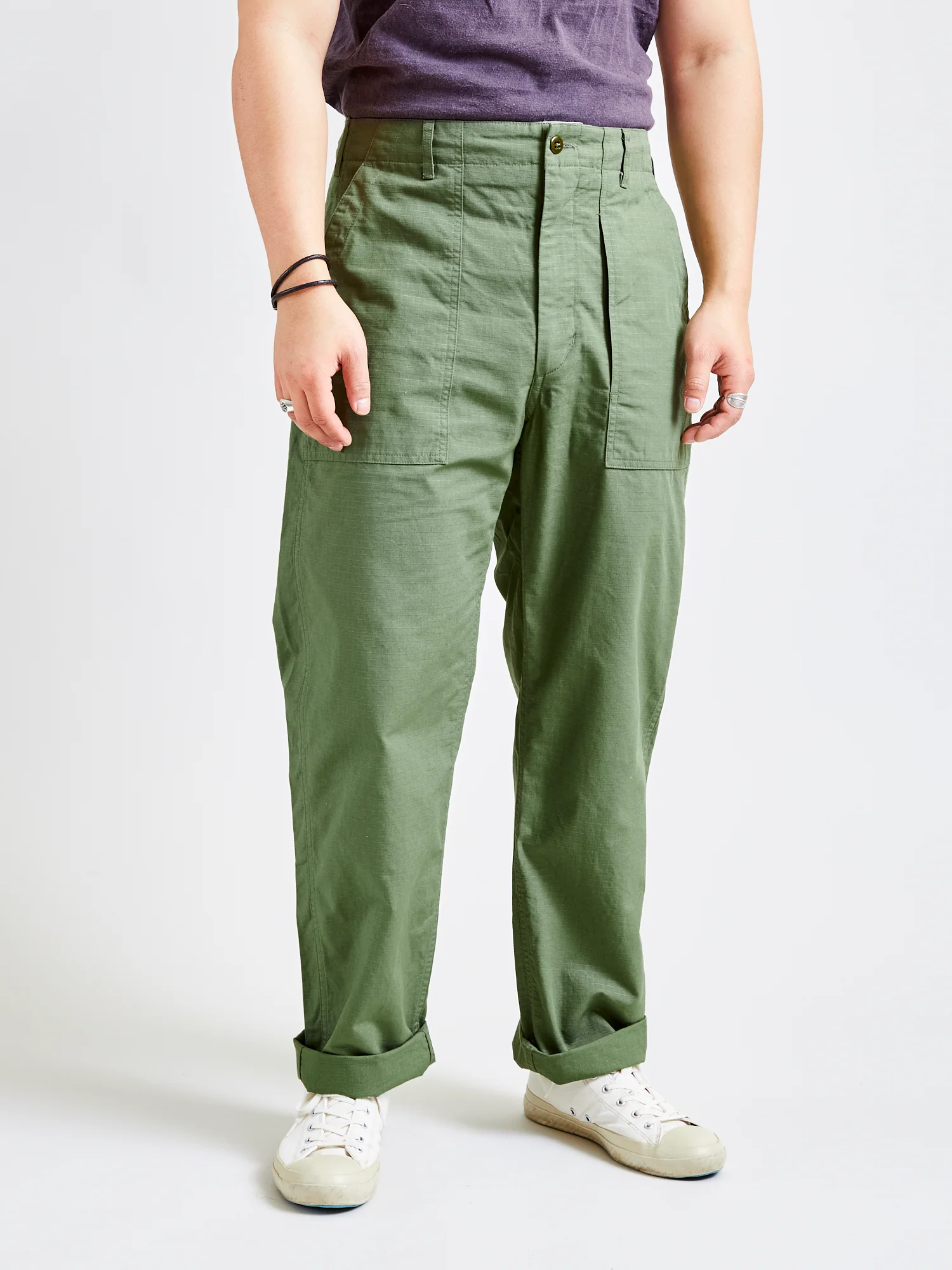 Fatigue Pants in Olive Cotton Ripstop - Image 2