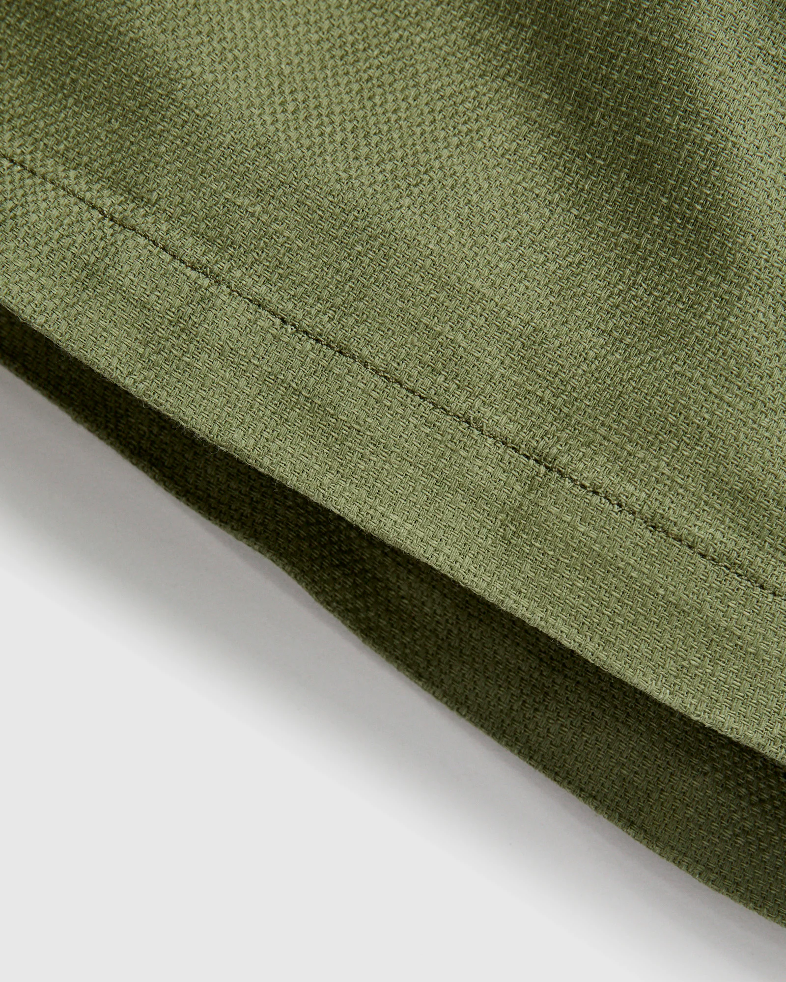 Fatigue Shorts in Olive Cotton Linen Java Cloth - Image 6