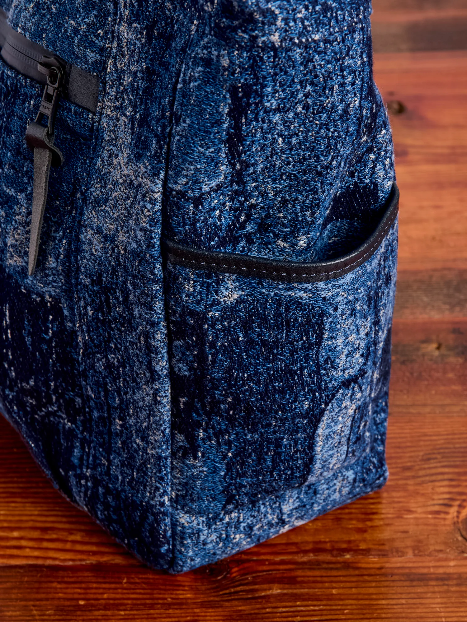 FDMTL x Master-Piece Boro Jacquard Shoulder Bag in Indigo - Image 7