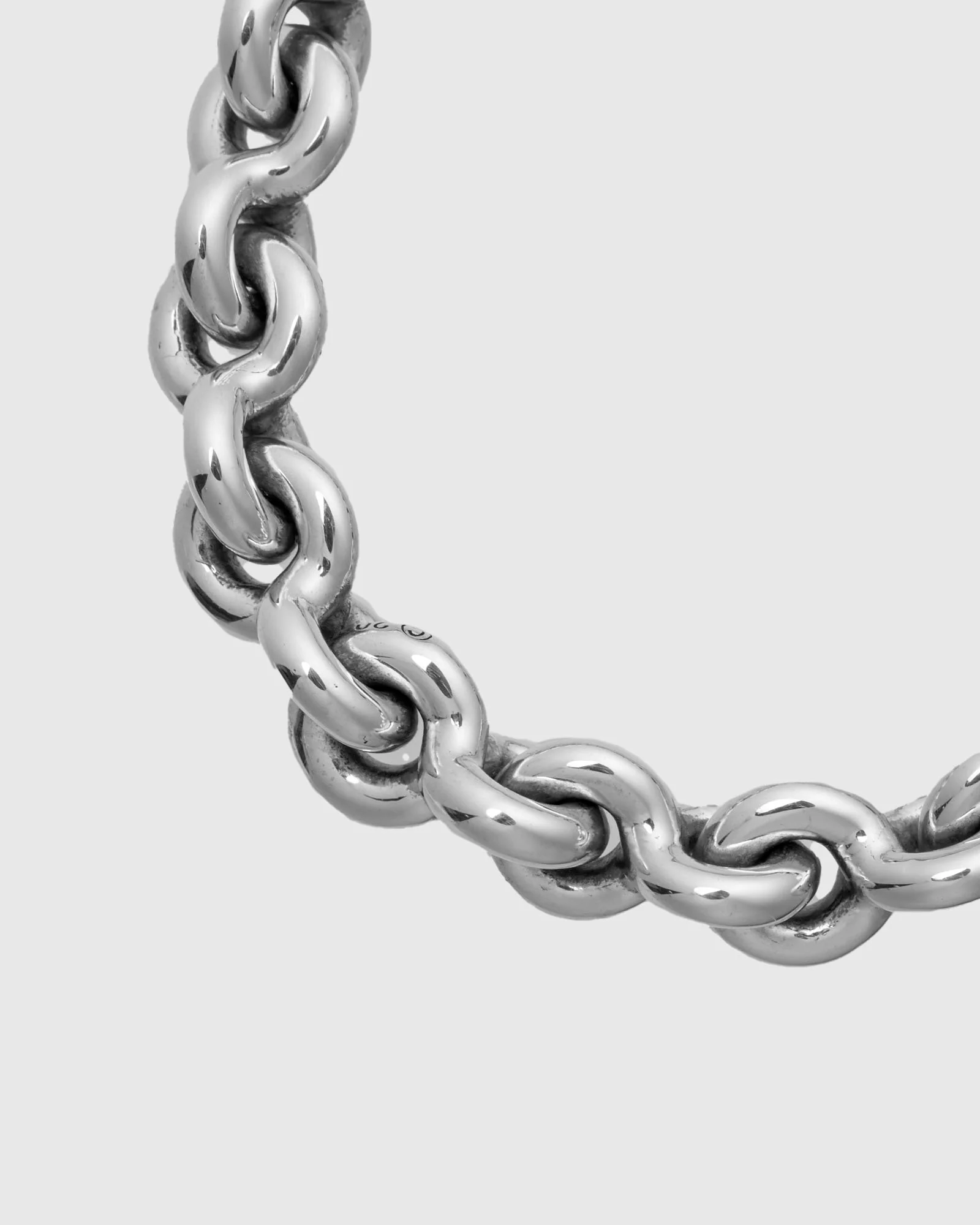 Fin Link Bracelet Size A in Sterling Silver - Image 3