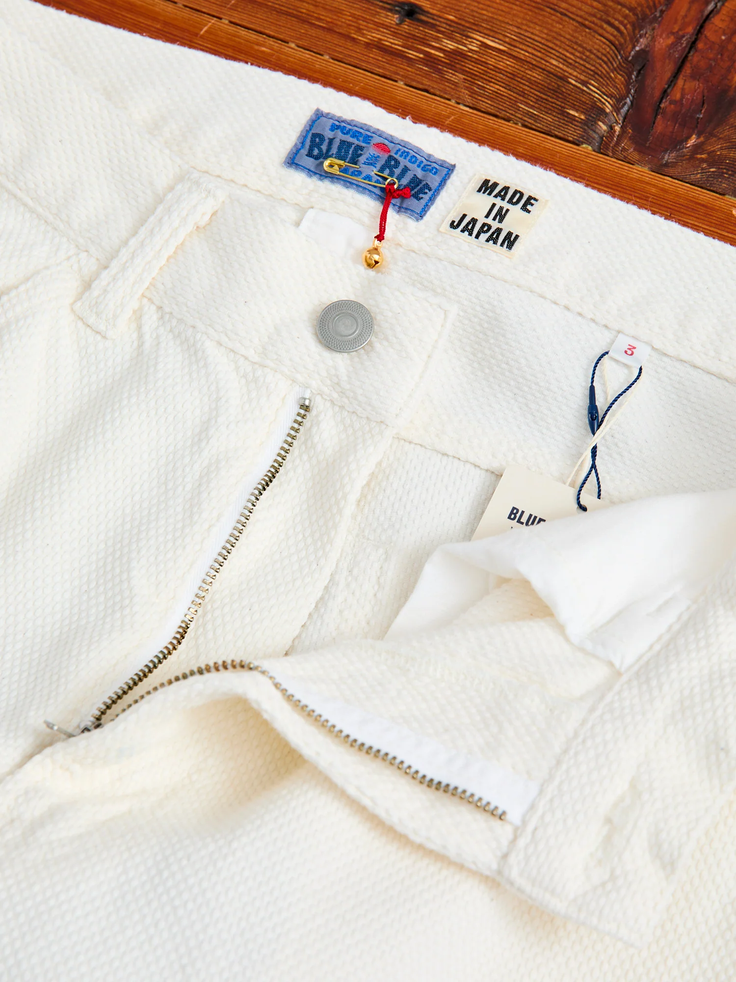 Fine Sashiko 5-Pocket Pants in Natural - Image 6
