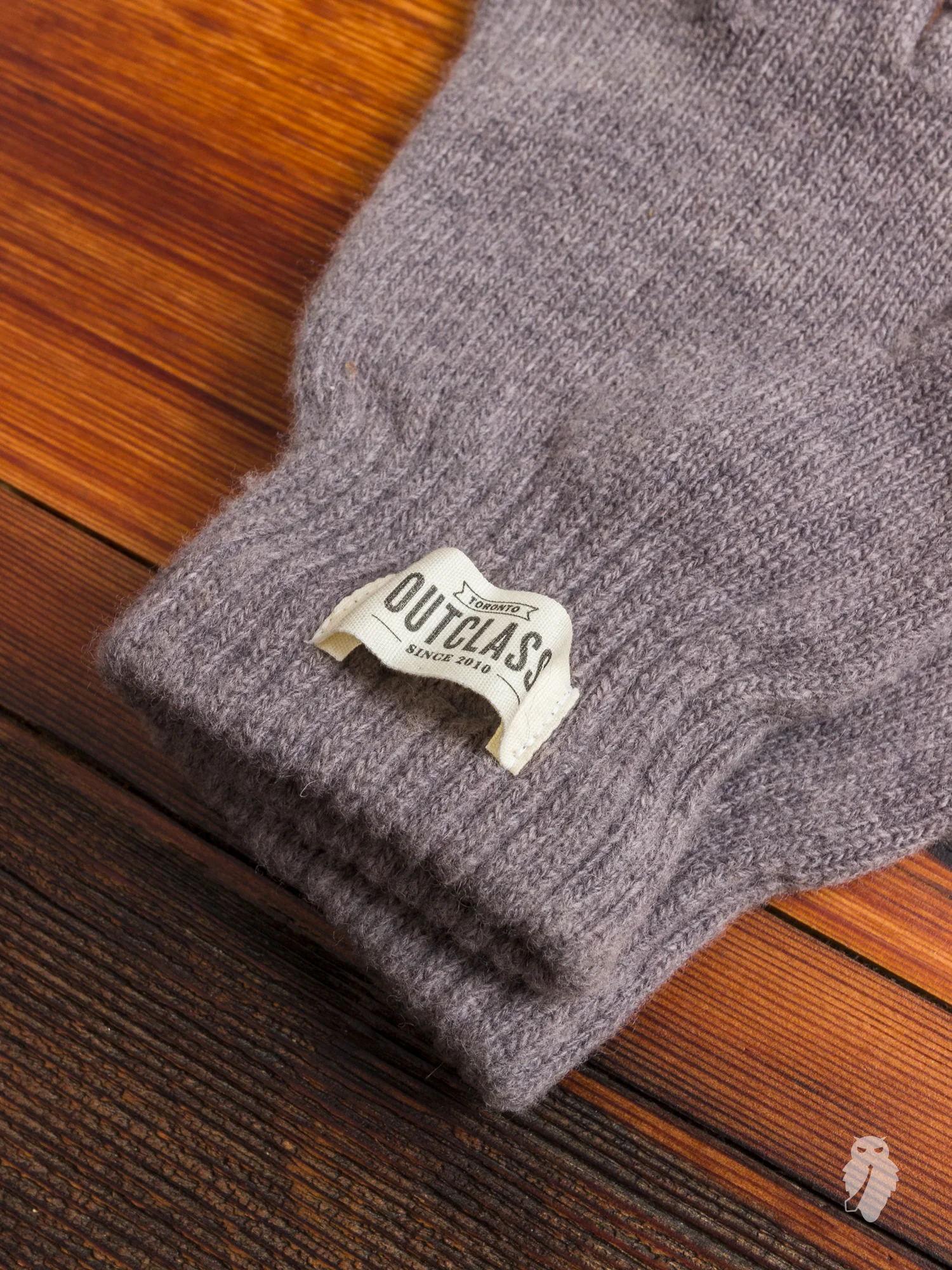 Fingerless Wool Gloves in Ash Grey - Image 2