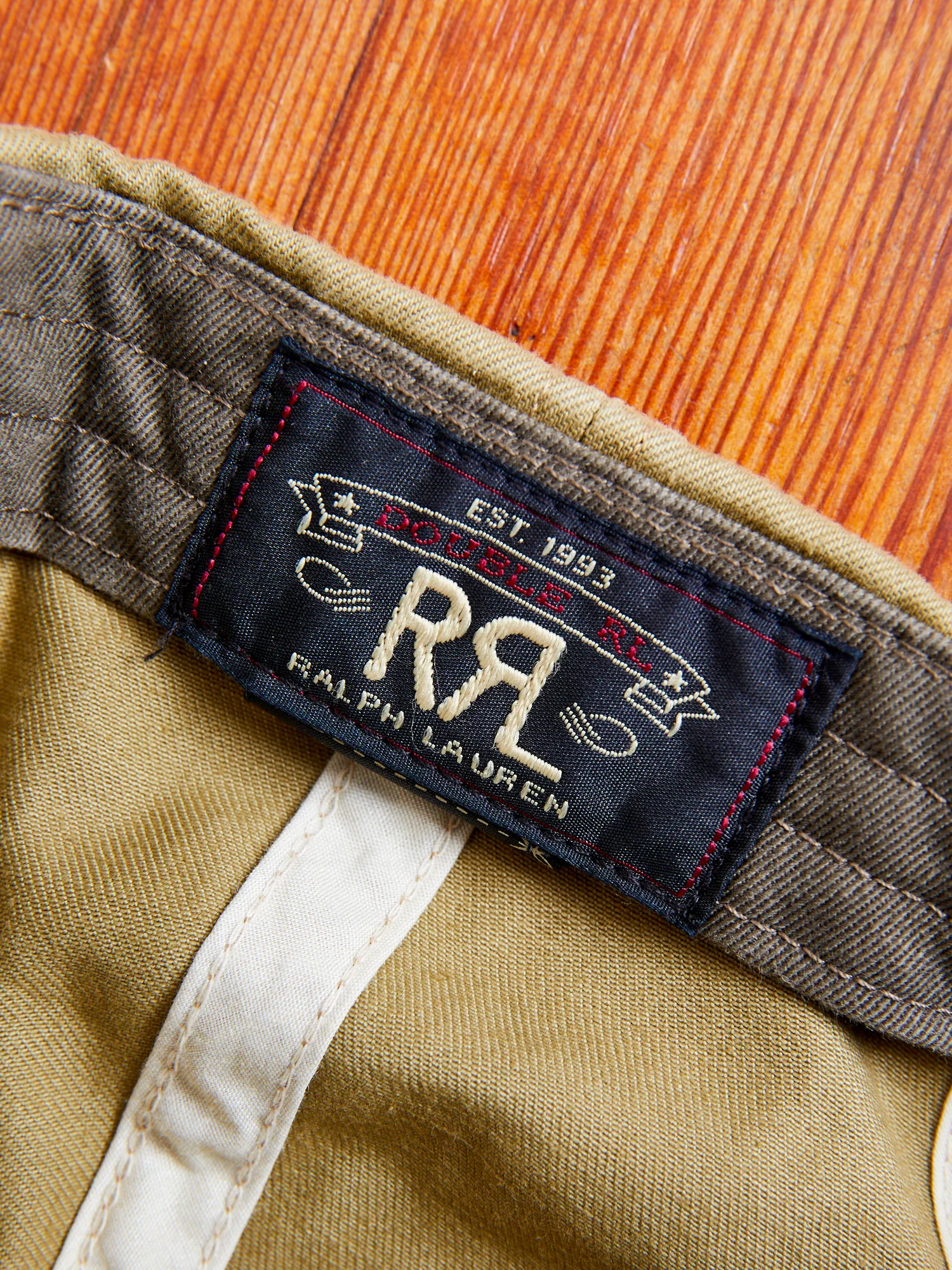 Flat Twill Anglers Baseball Cap in Khaki - Image 7