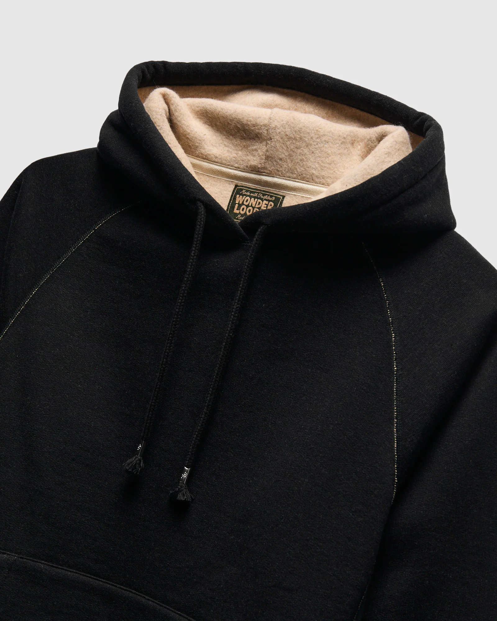 Fleeced FoxFibre® Pullover Hoodie in Black Coyote - Image 3