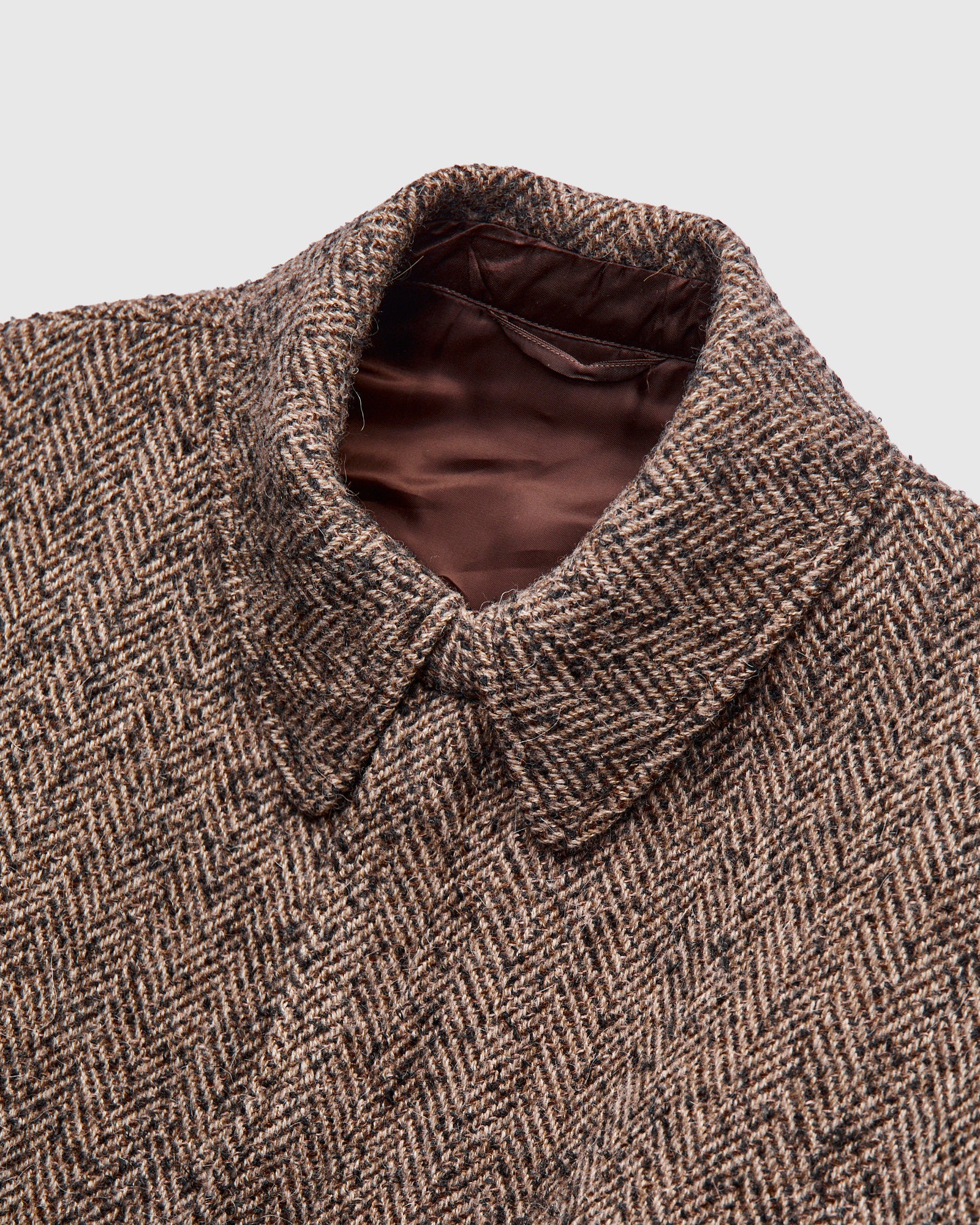 Flight Jacket in Brown Herringbone - Image 4