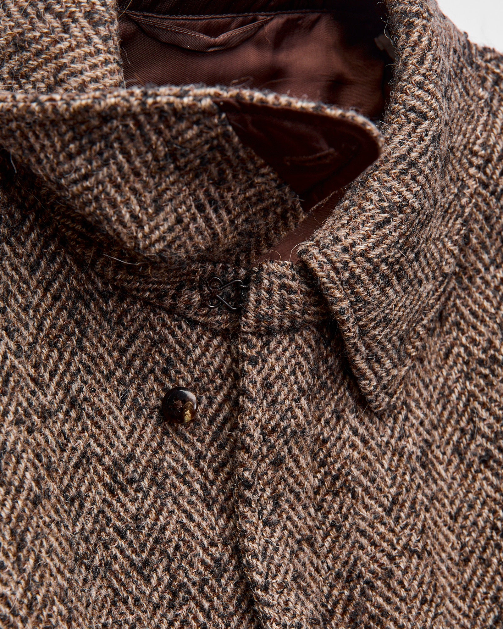 Flight Jacket in Brown Herringbone - Image 6