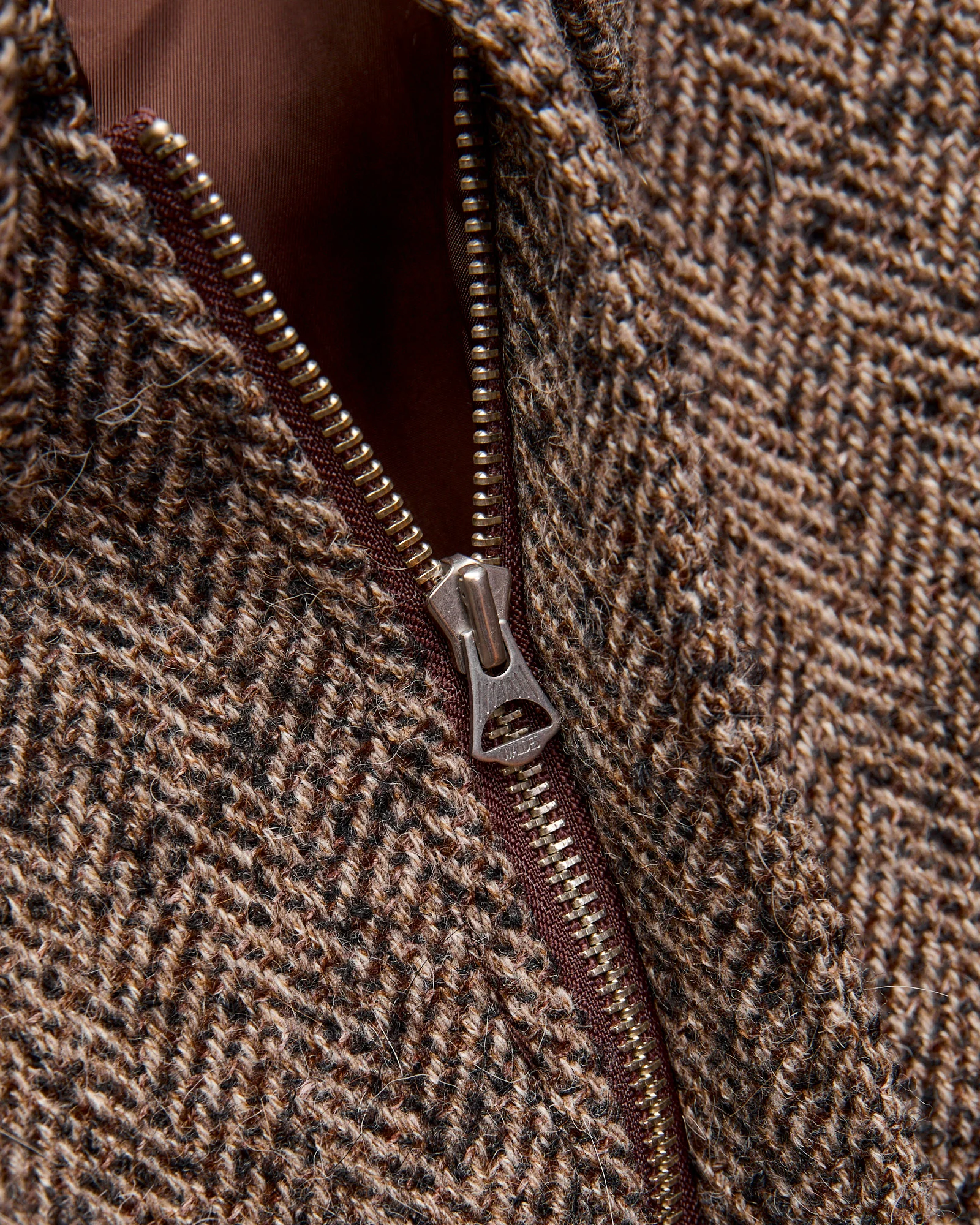 Flight Jacket in Brown Herringbone - Image 7