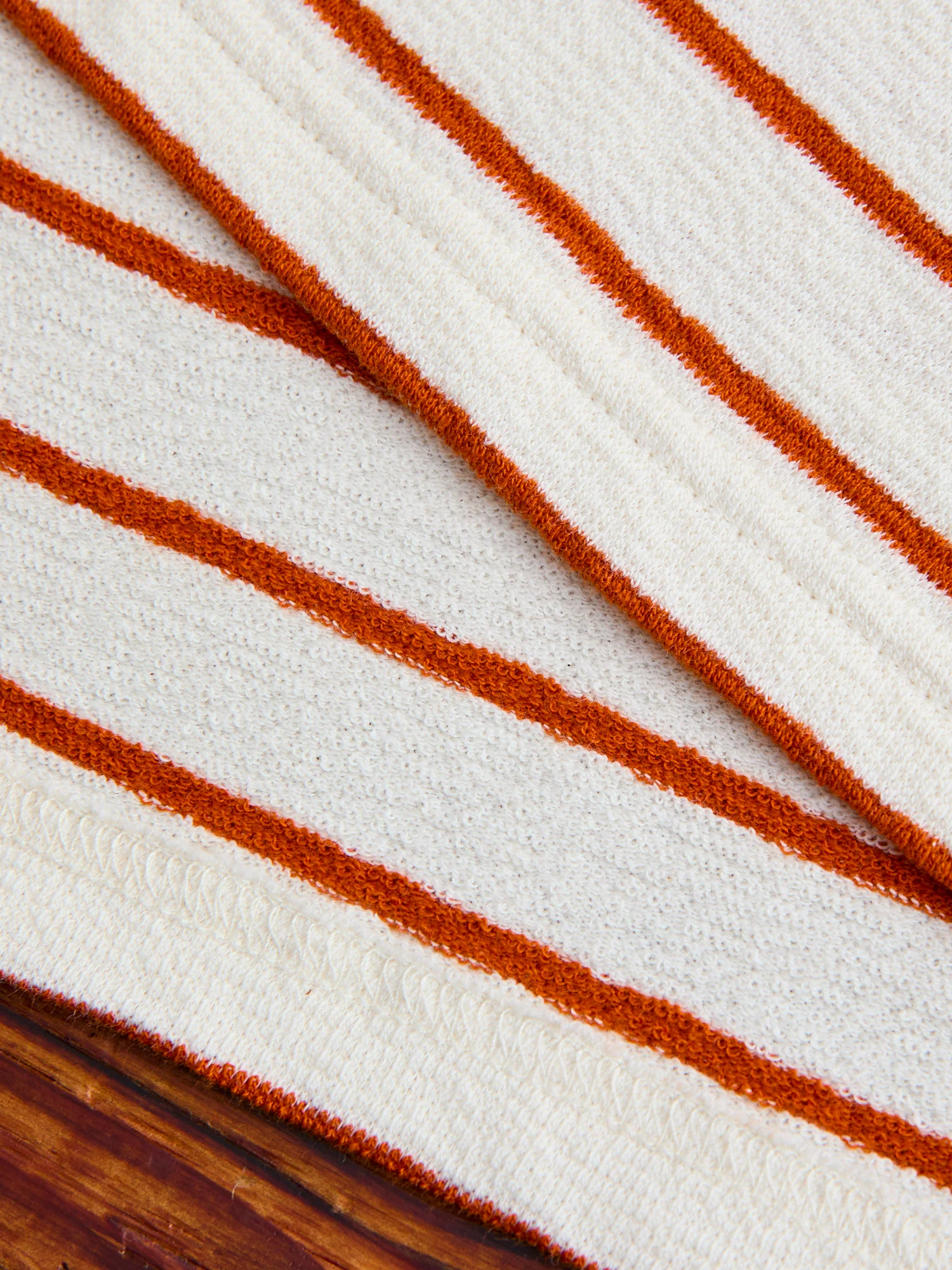 Fly Tee in Ecru Tangerine Stripe - Image 8