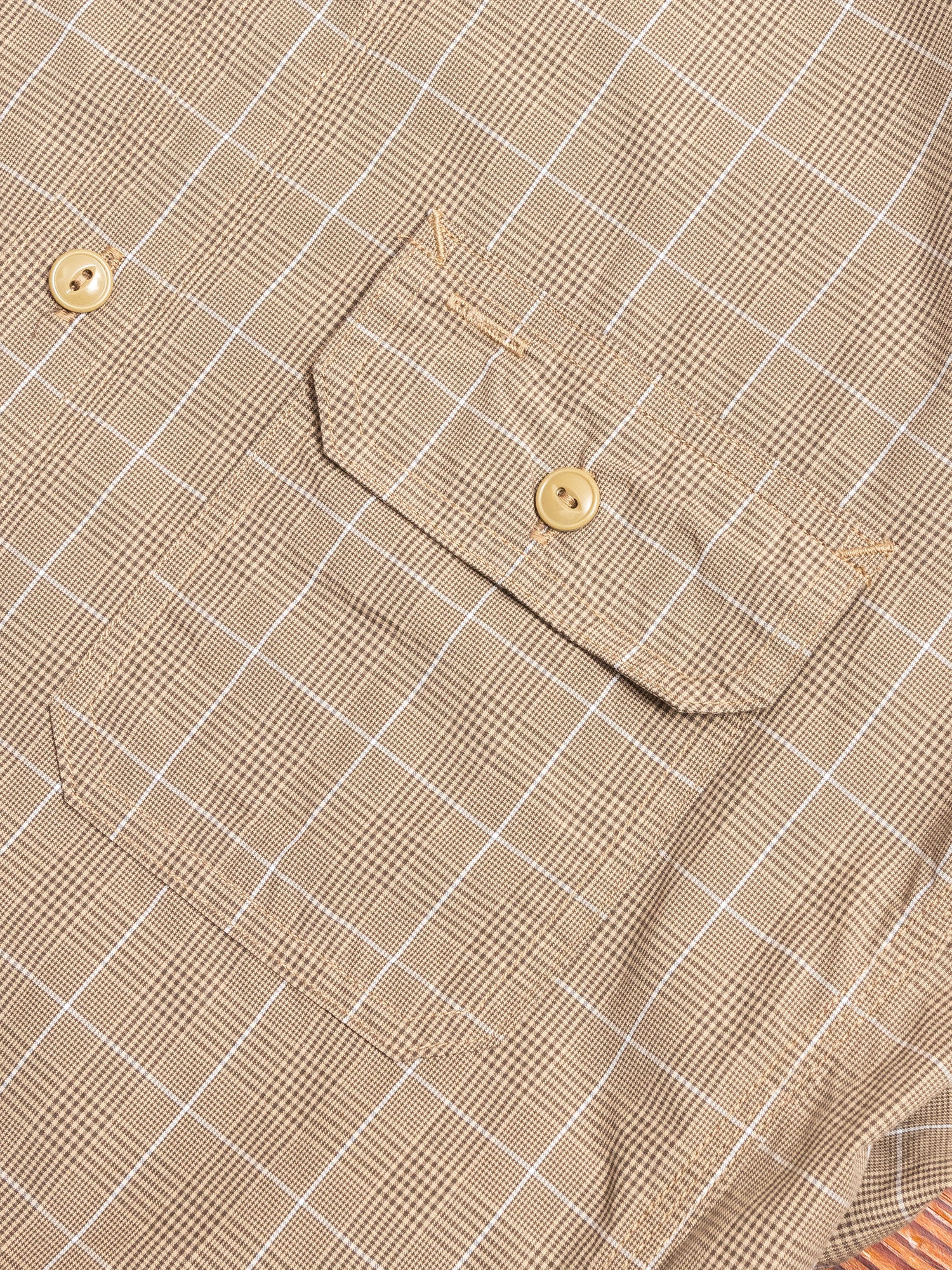 Gardener Shirt in Beige Check - Image 4