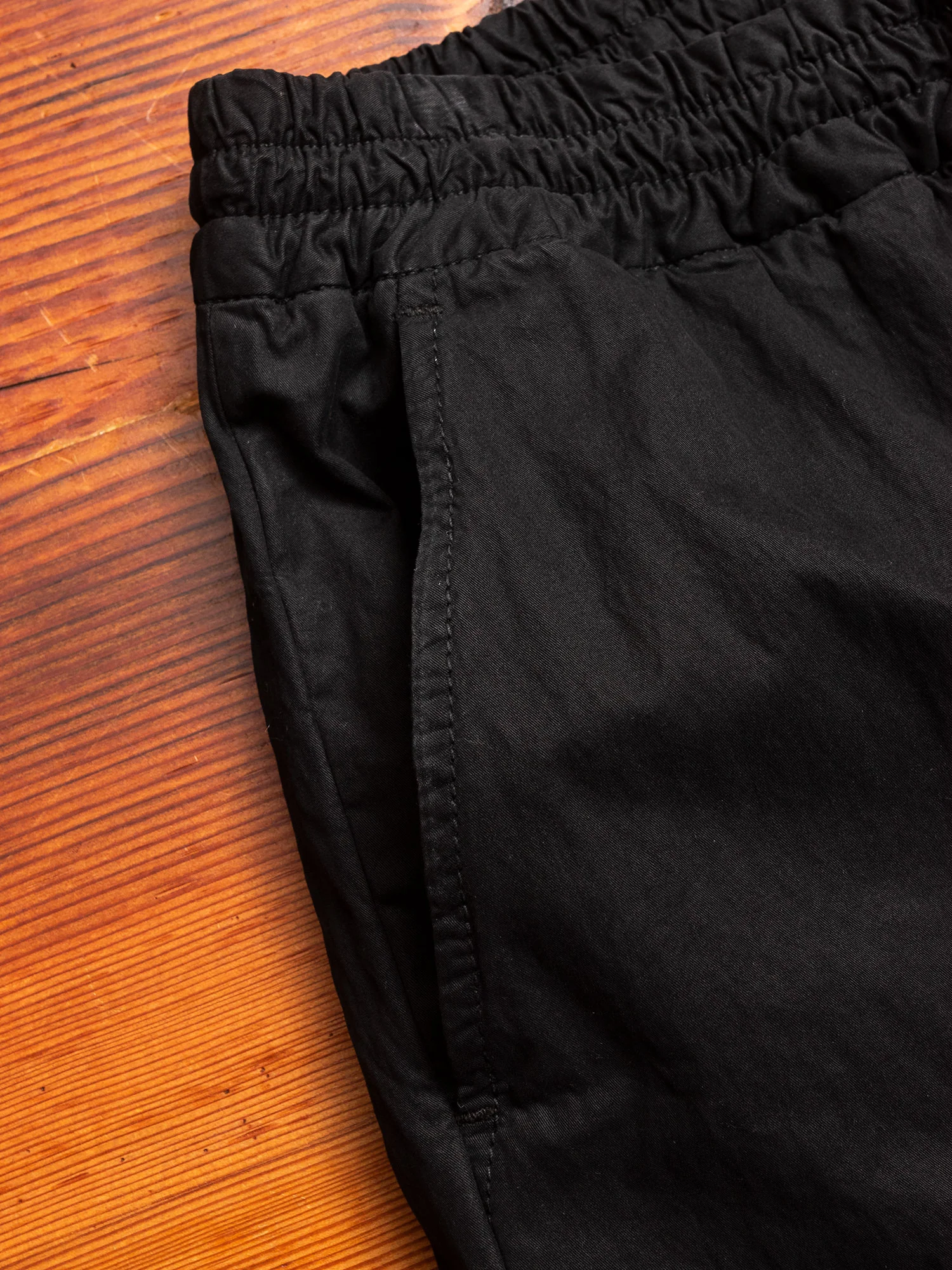 Garment Dyed Cargo Trousers in Black - Image 4