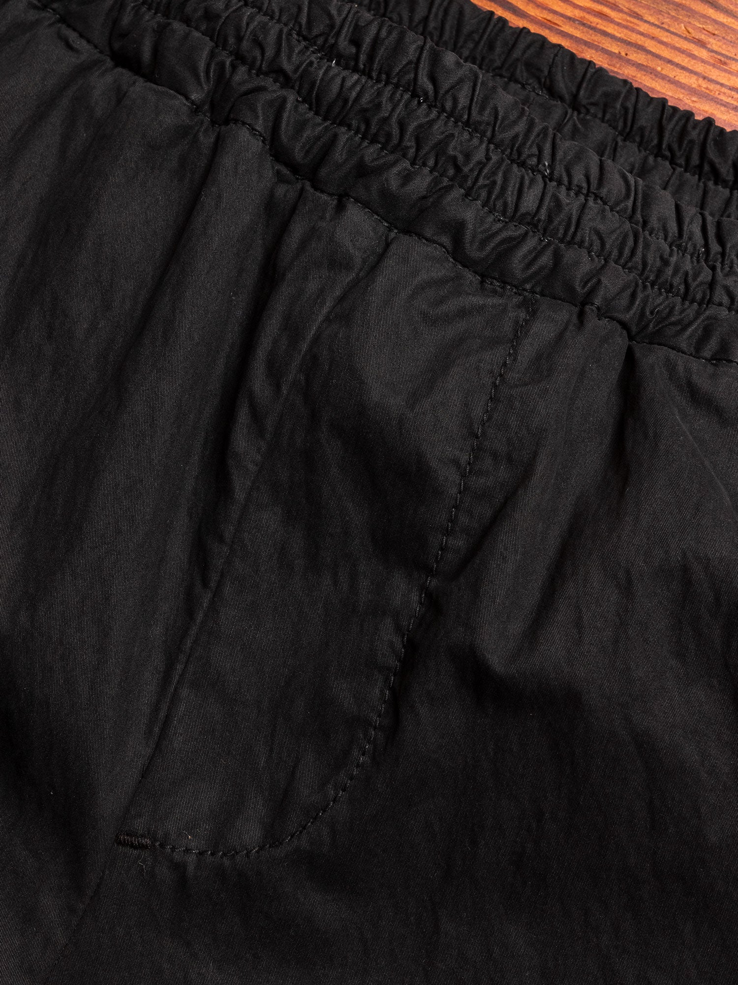 Garment Dyed Cargo Trousers in Black - Image 5