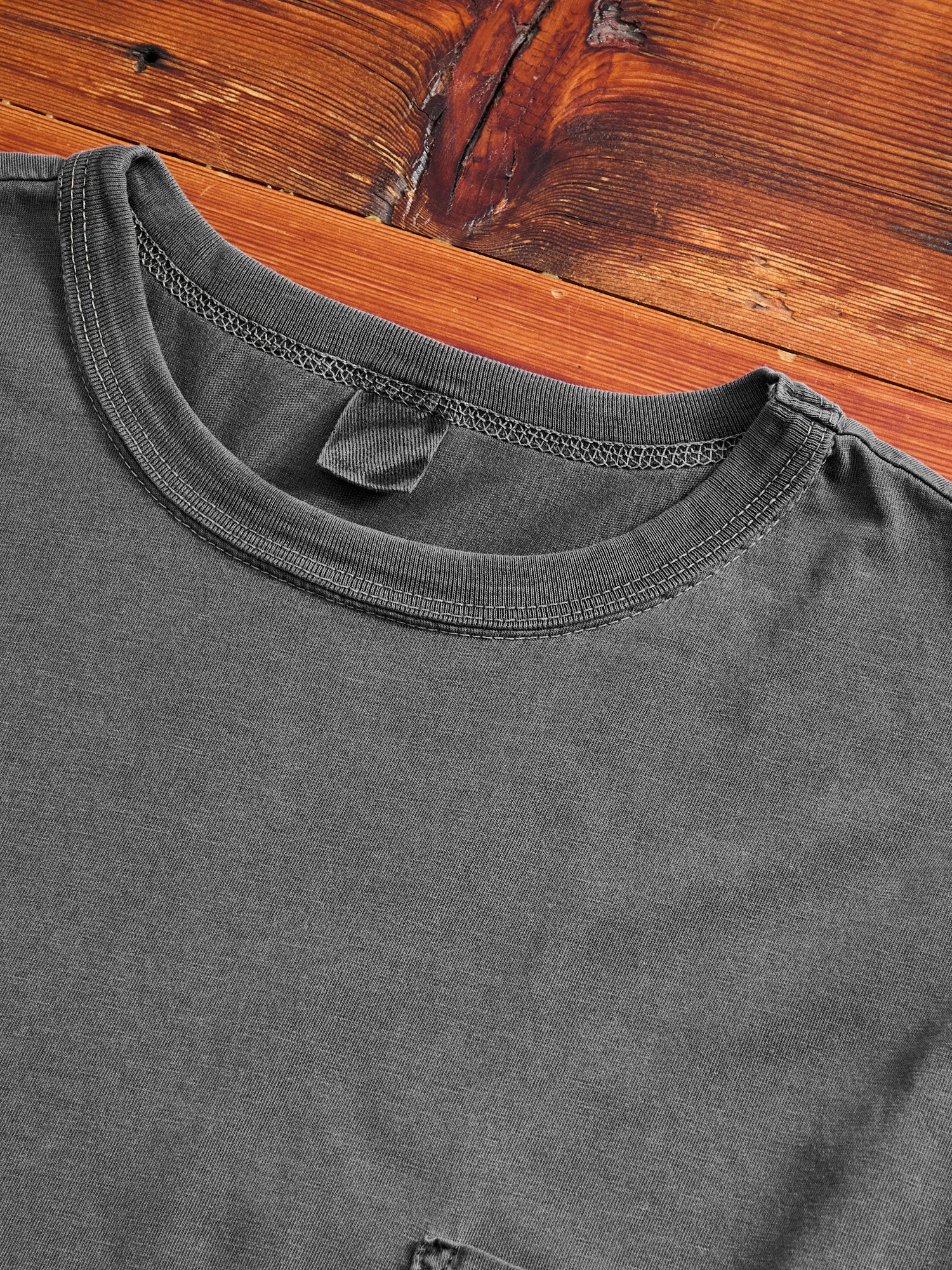 Garment Dyed Pocket T-Shirt in Smoke - Image 3